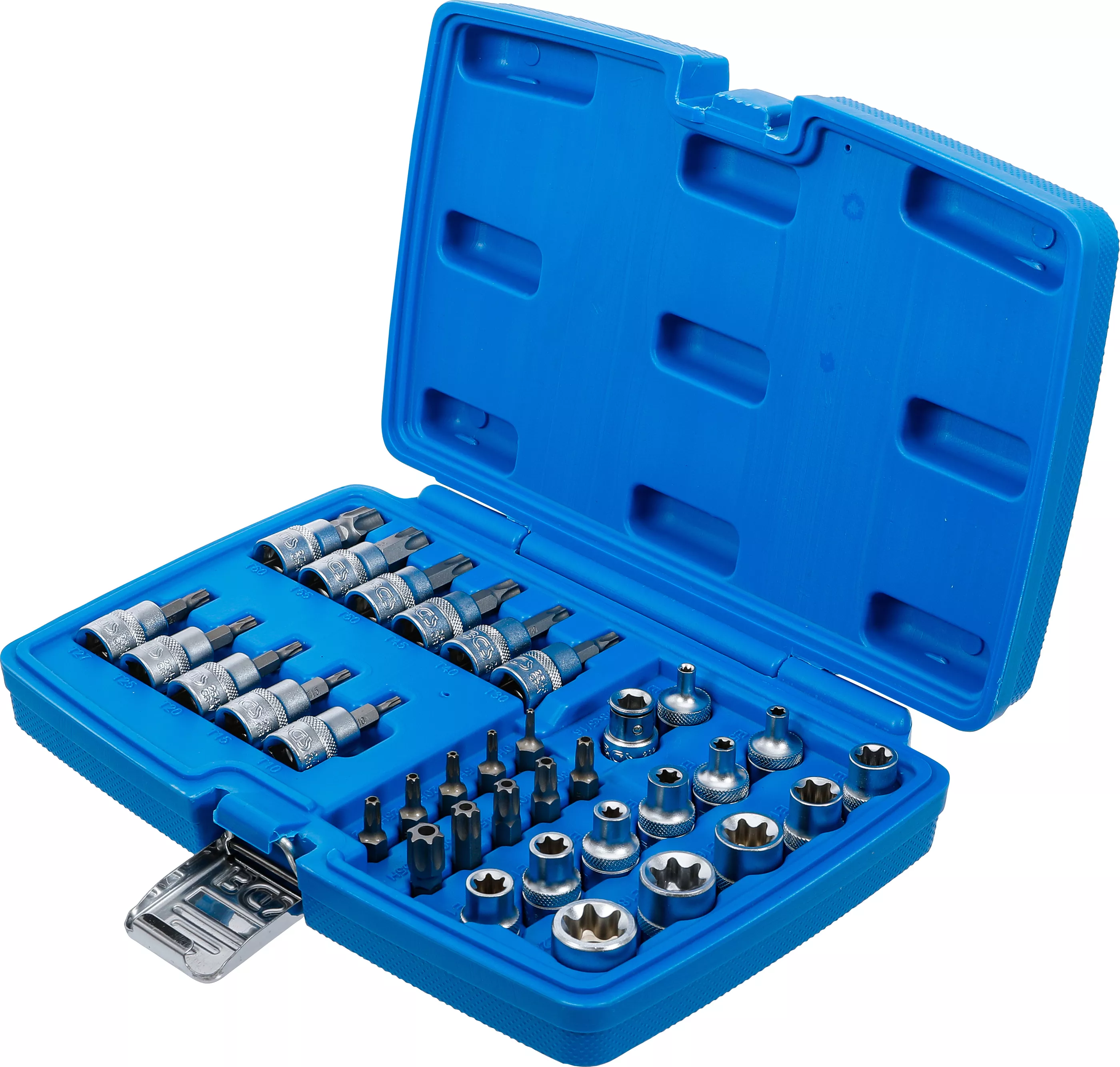 Set biti si chei tubulare | 10 mm (3/8") | Profil T (pentru Torx) | 34 piese [3]