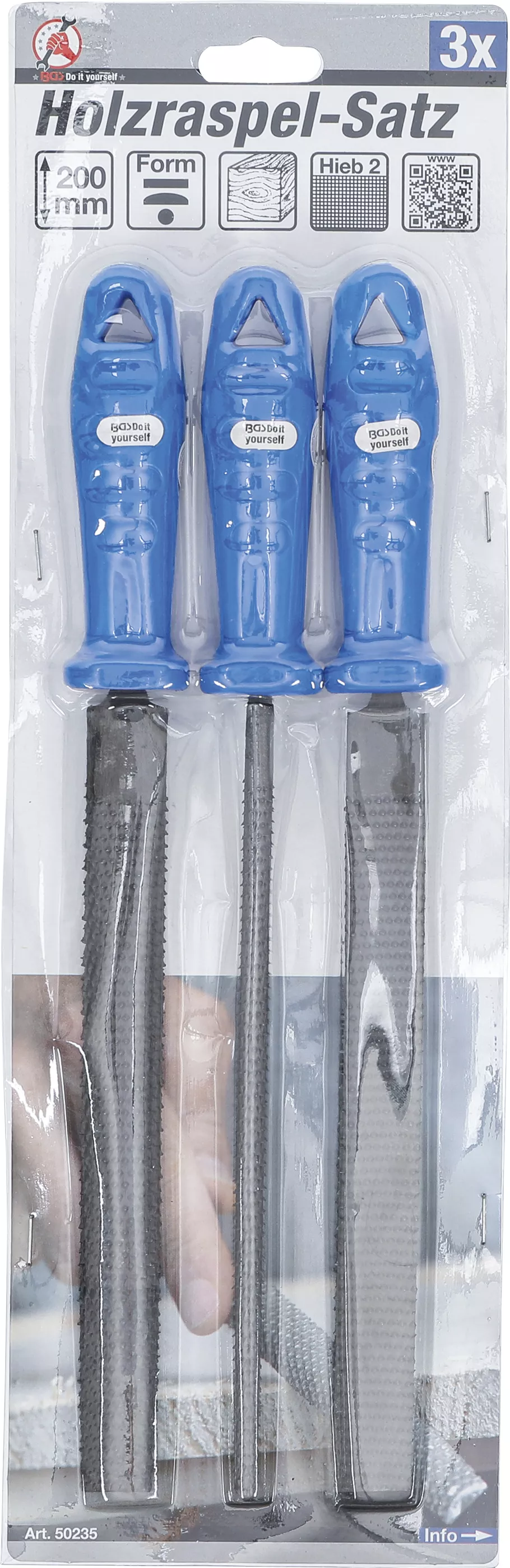 Set raspele pentru lemn | 200 mm | 3 piese [3]