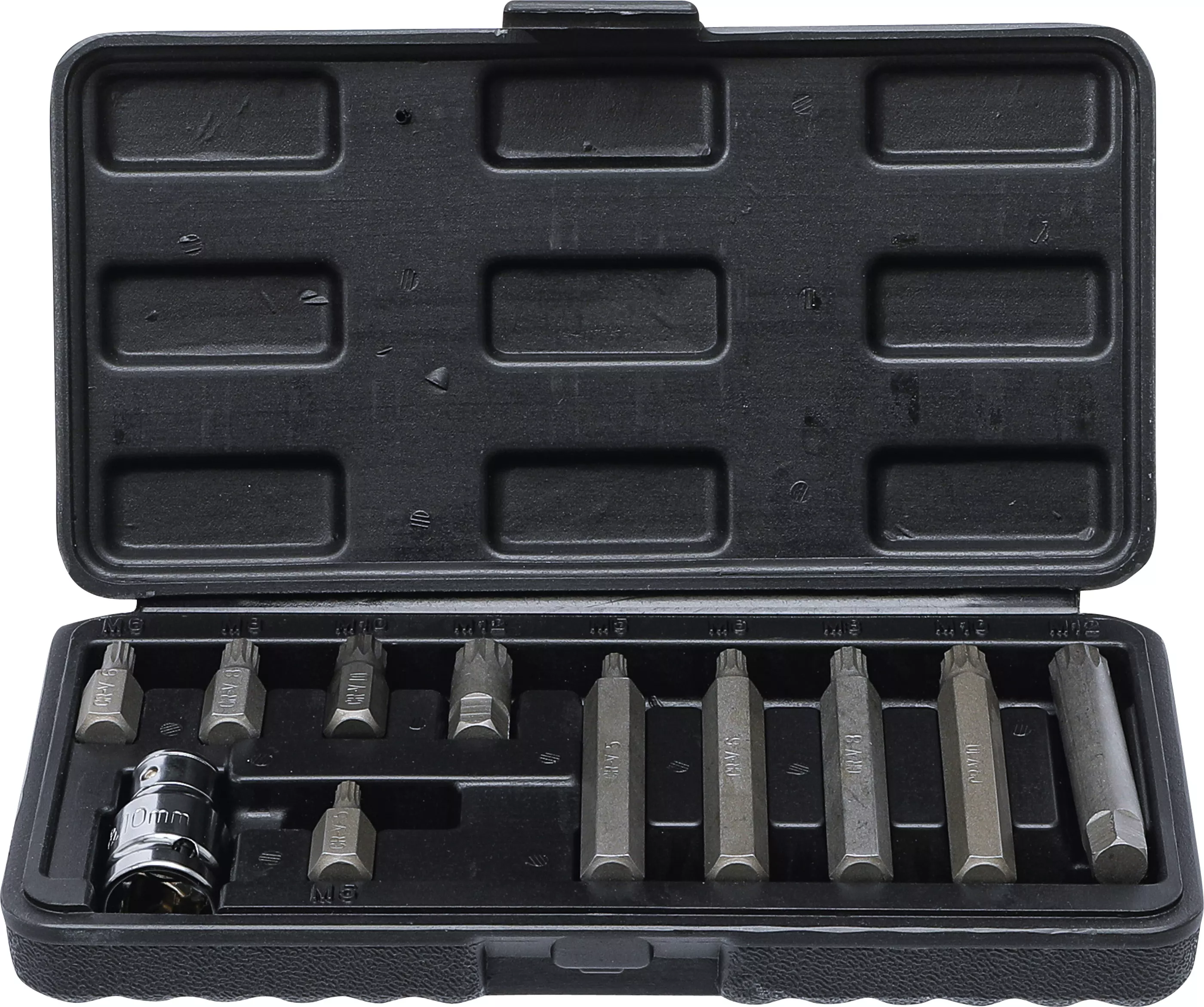 Set biti | Antrenare hexagon exterior 10 mm (3/8") | dantura interioara multipla (pentru XZN) | 11 piese [1]