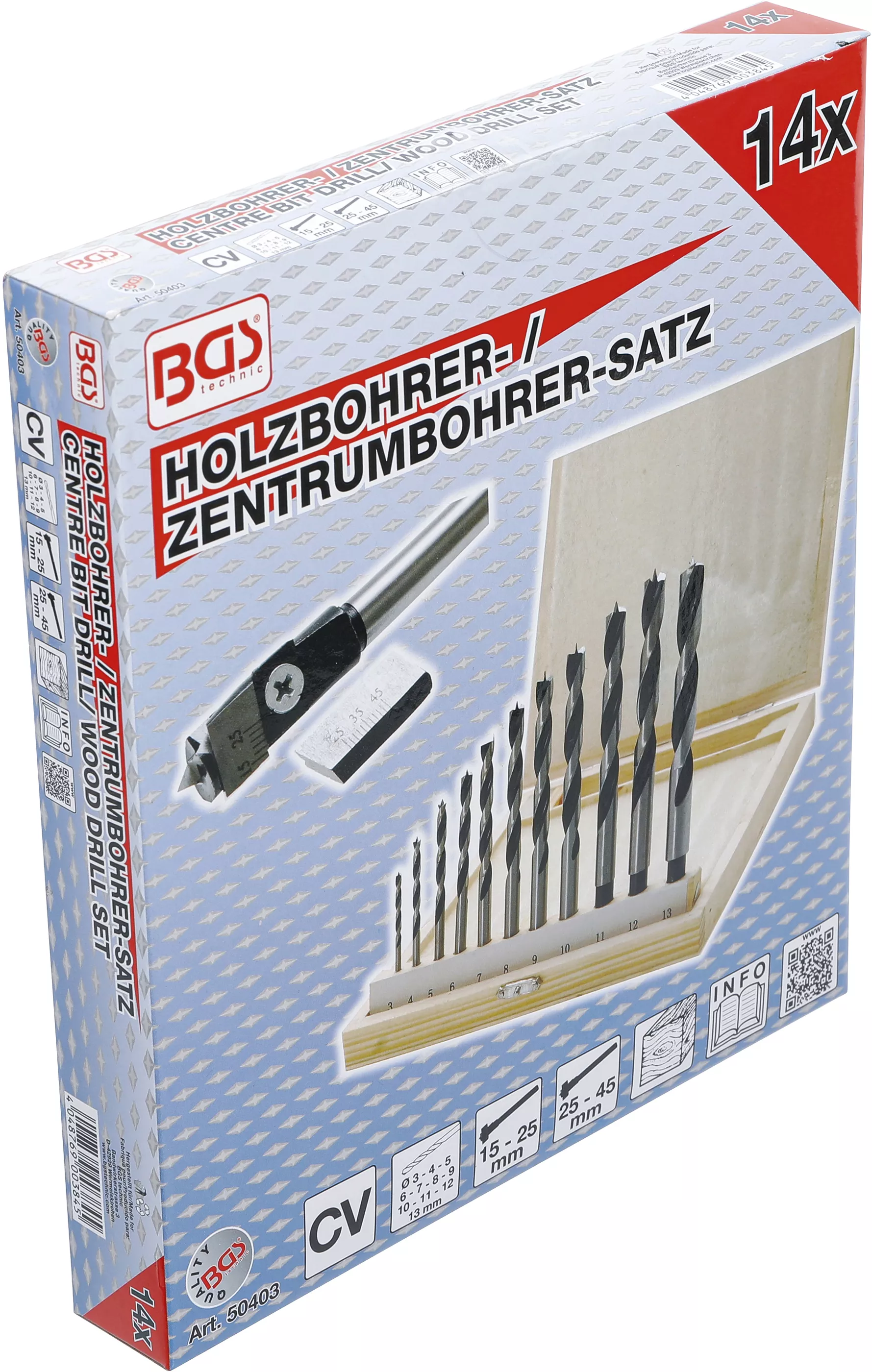 Set burghie lemn/burghie centrare | 14 piese [6]