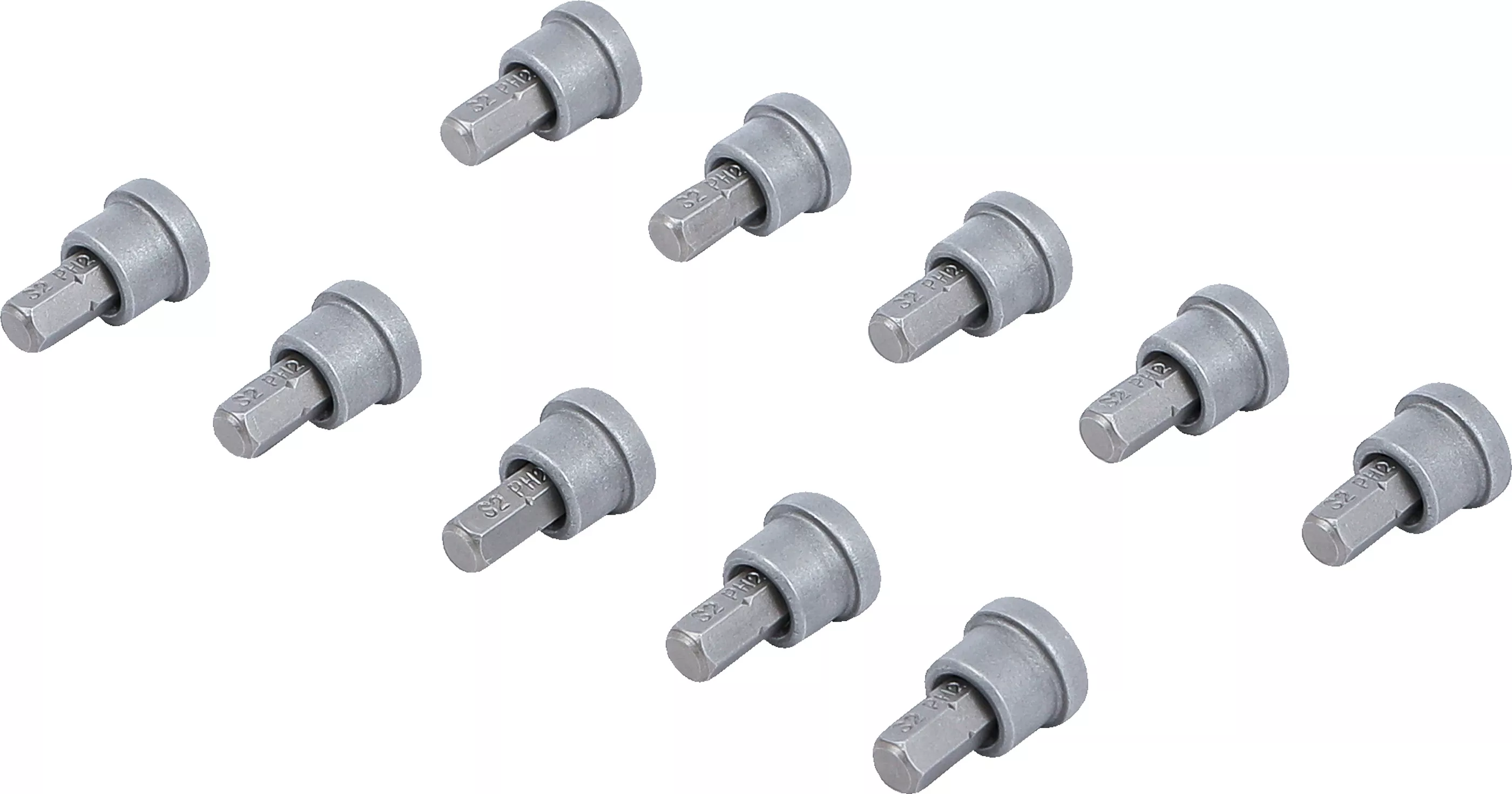 Set biti cu opritor pe adancime | pentru placi din gips-carton | antrenare hexagon exterior 6,3 mm (1/4") | crestatura in cruce PH2 | 10 piese [2]