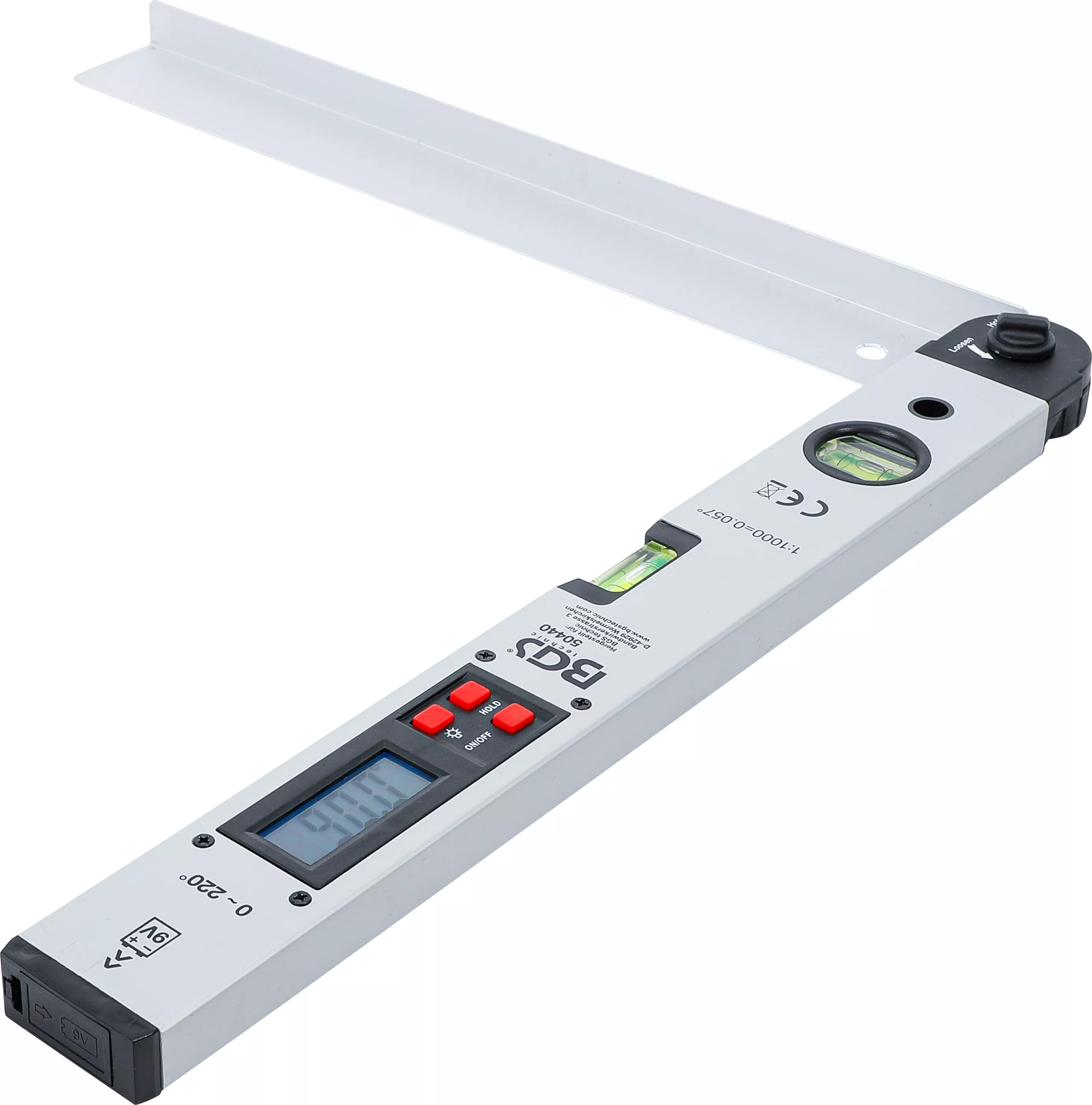 Nivela cu goniometru digital cu LCD | 450 mm [4]