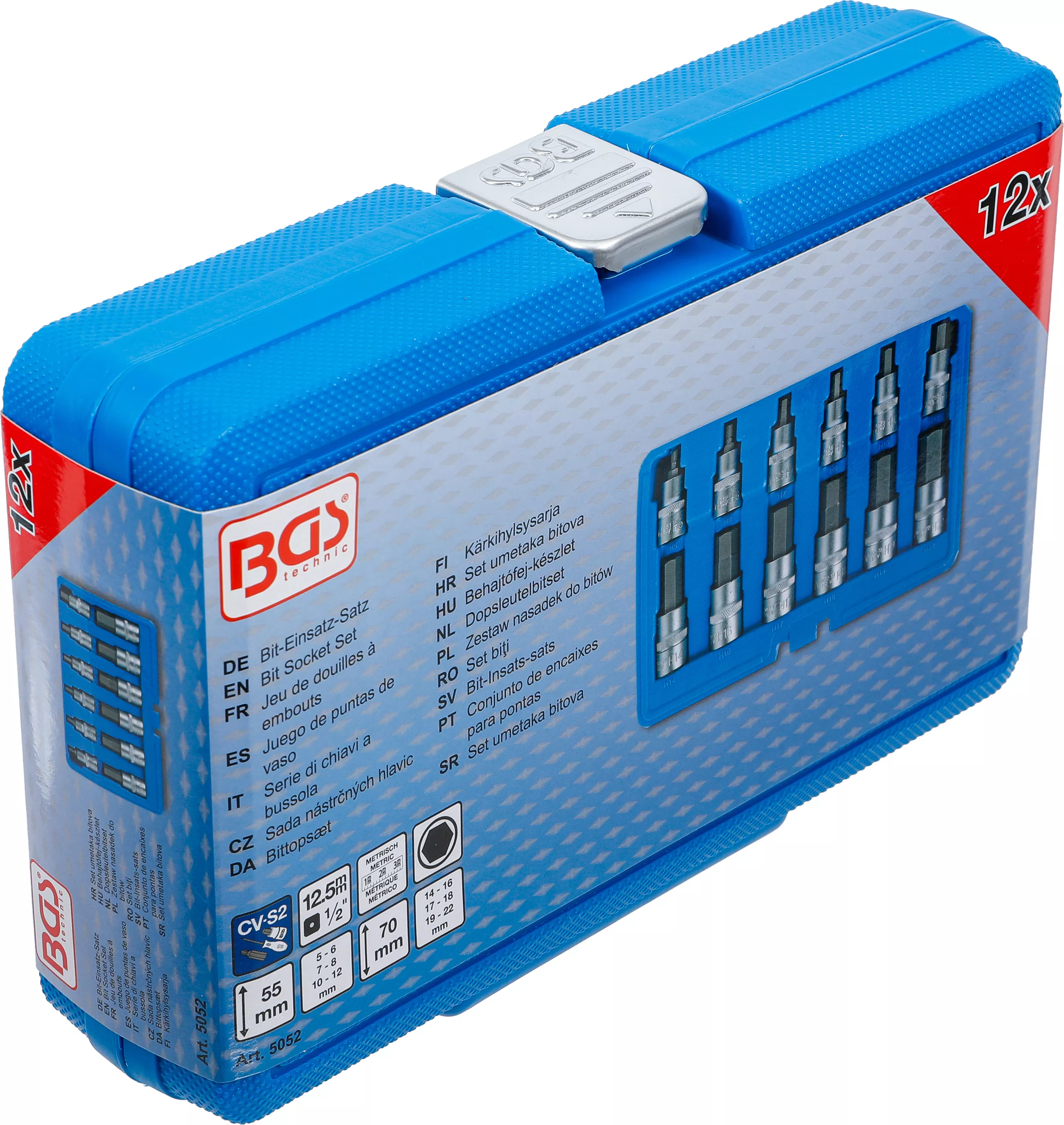 Set biti | 12,5 mm (1/2") | hexagon interior 5 - 22 mm | 12 piese [6]