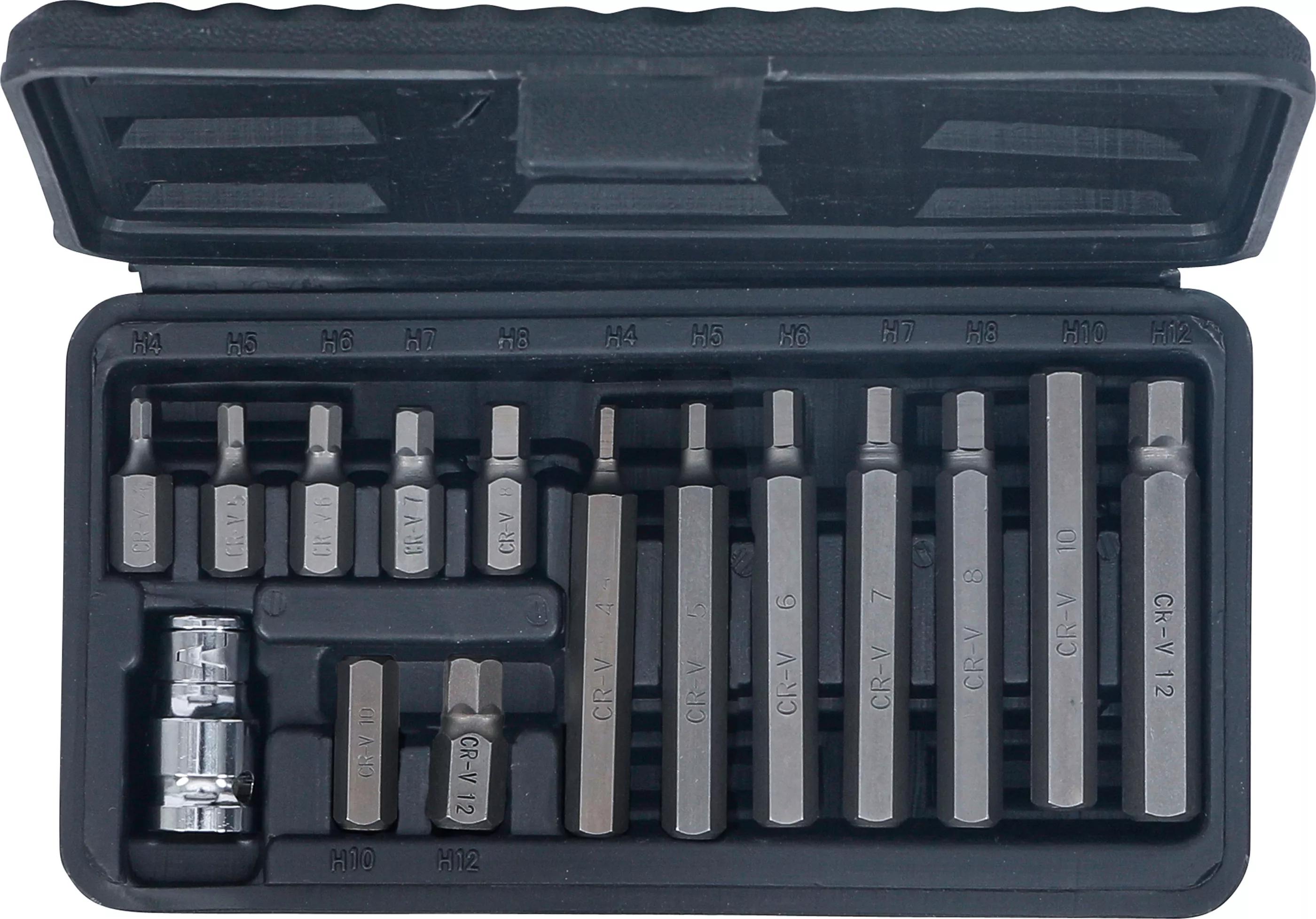 Set biti | Antrenare hexagon exterior 10 mm (3/8") | hexagon interior | 15 piese [4]