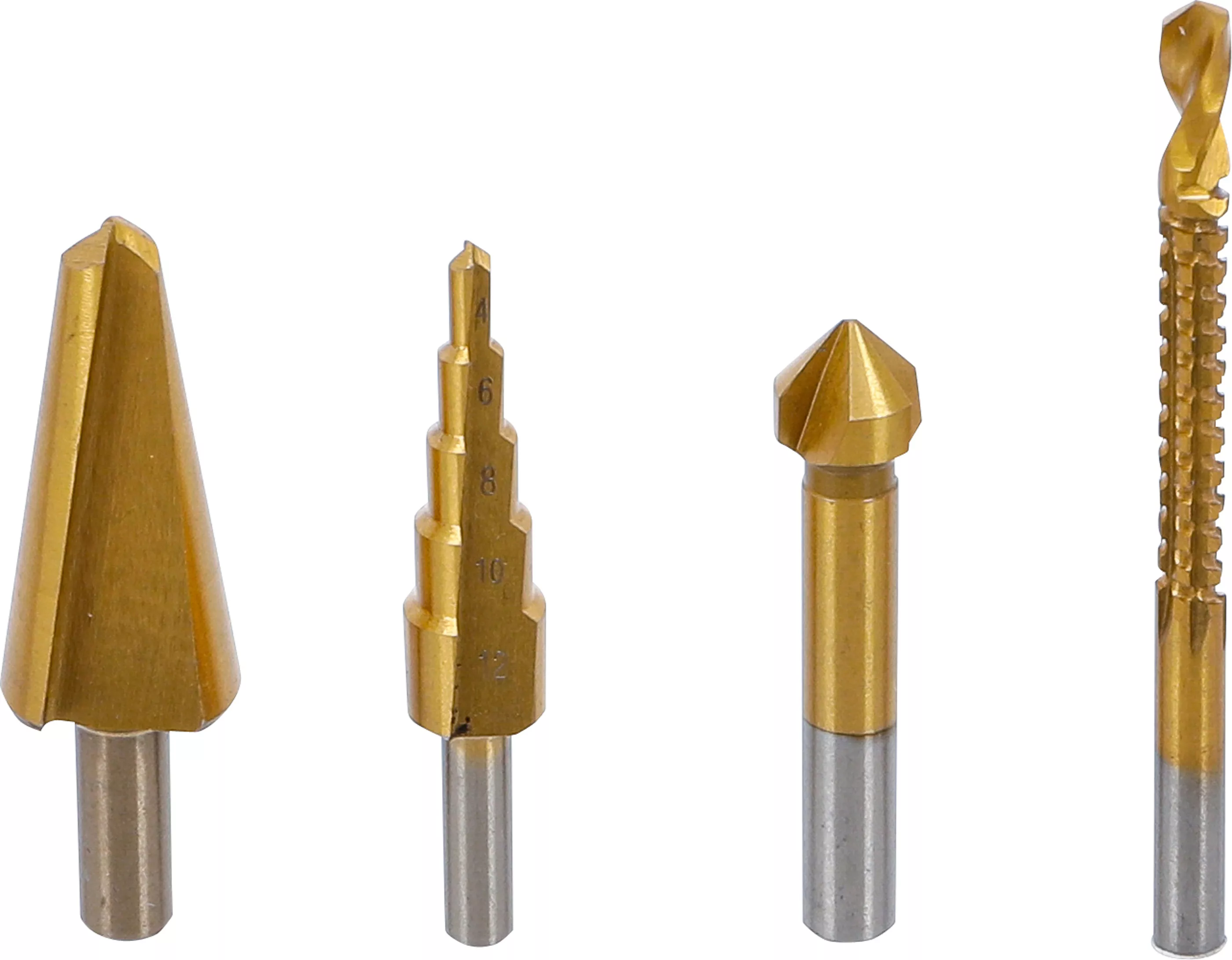 Set burghie multiple | HSS-G | titan nitrurat | 4 piese [1]