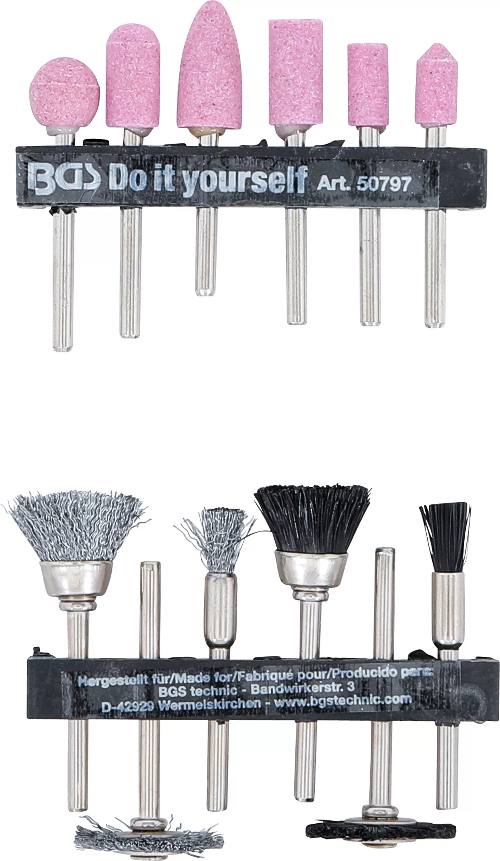 Set perii de plastic / de slefuitor si din sarma de otel | 12 piese [4]