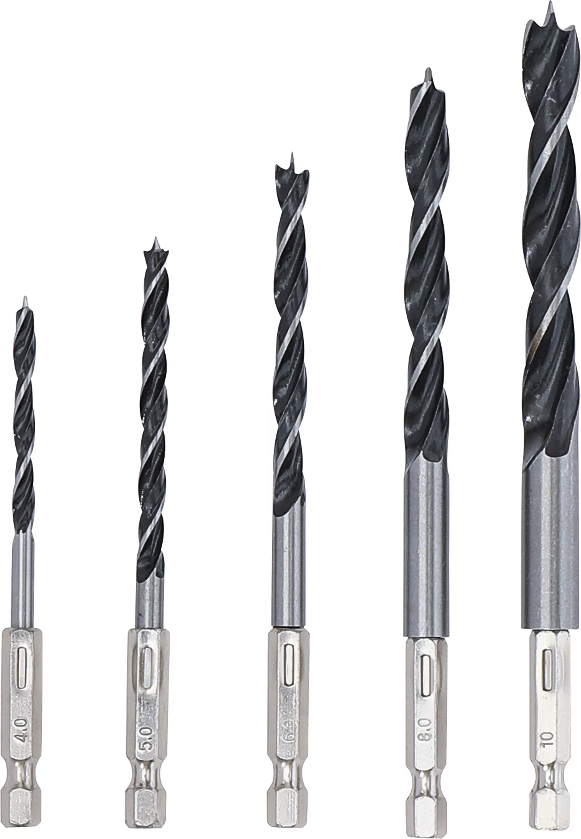 Set burghie pentru lemn | 4 - 10 mm | Hexagon | 5 piese [2]