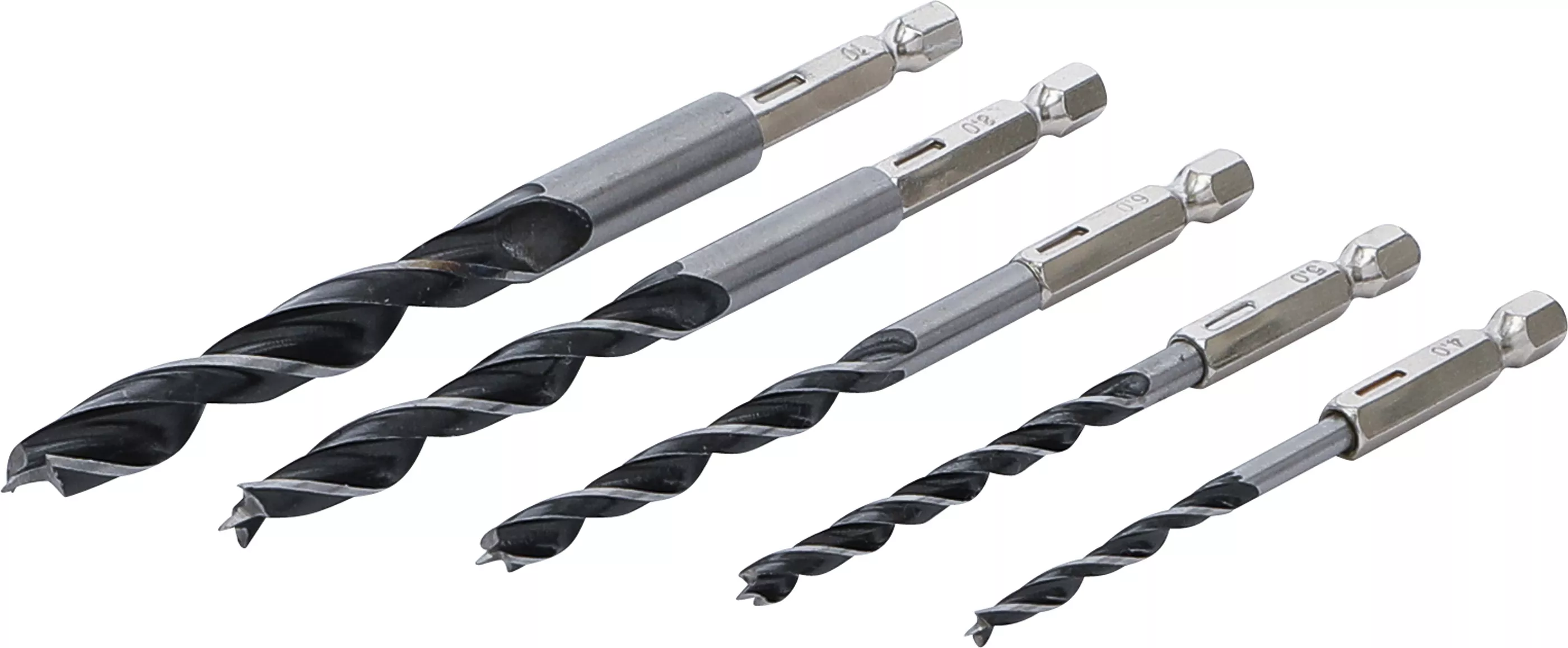 Set burghie pentru lemn | 4 - 10 mm | Hexagon | 5 piese [1]