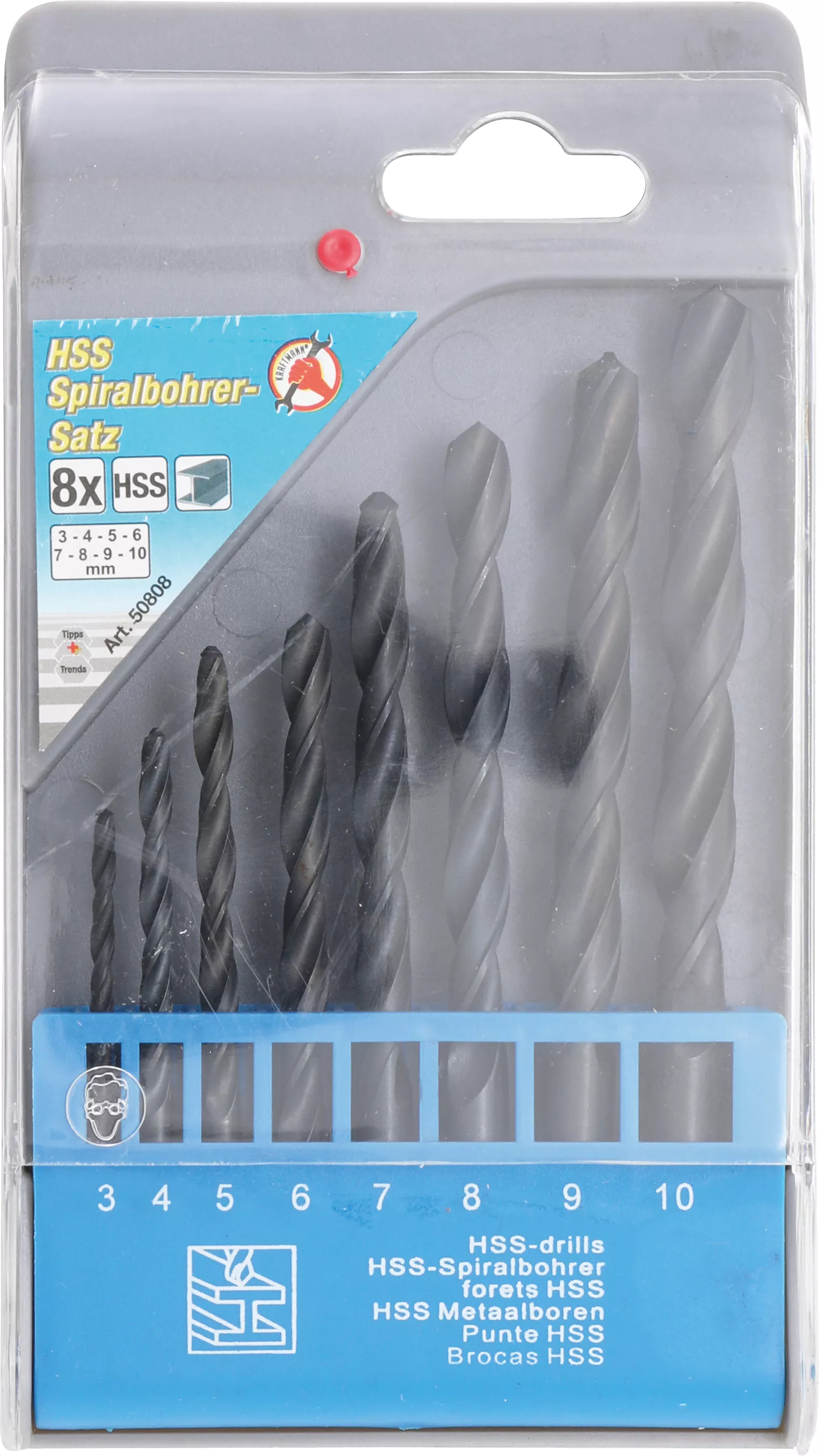 Set burghie spiralate HSS | 3 - 10 mm | 8 piese [3]