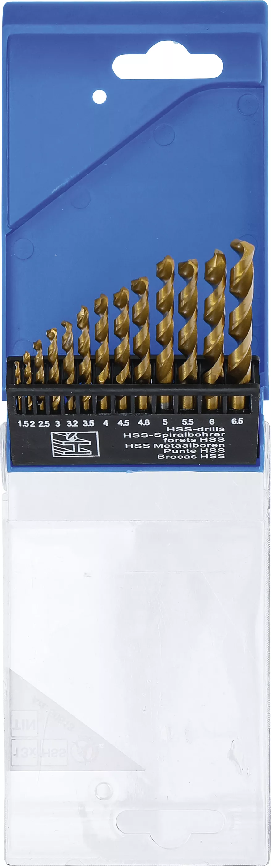 Set burghie spiralate HSS | titan-nitrurat | 1,5 - 6,5 mm | 13 piese [4]