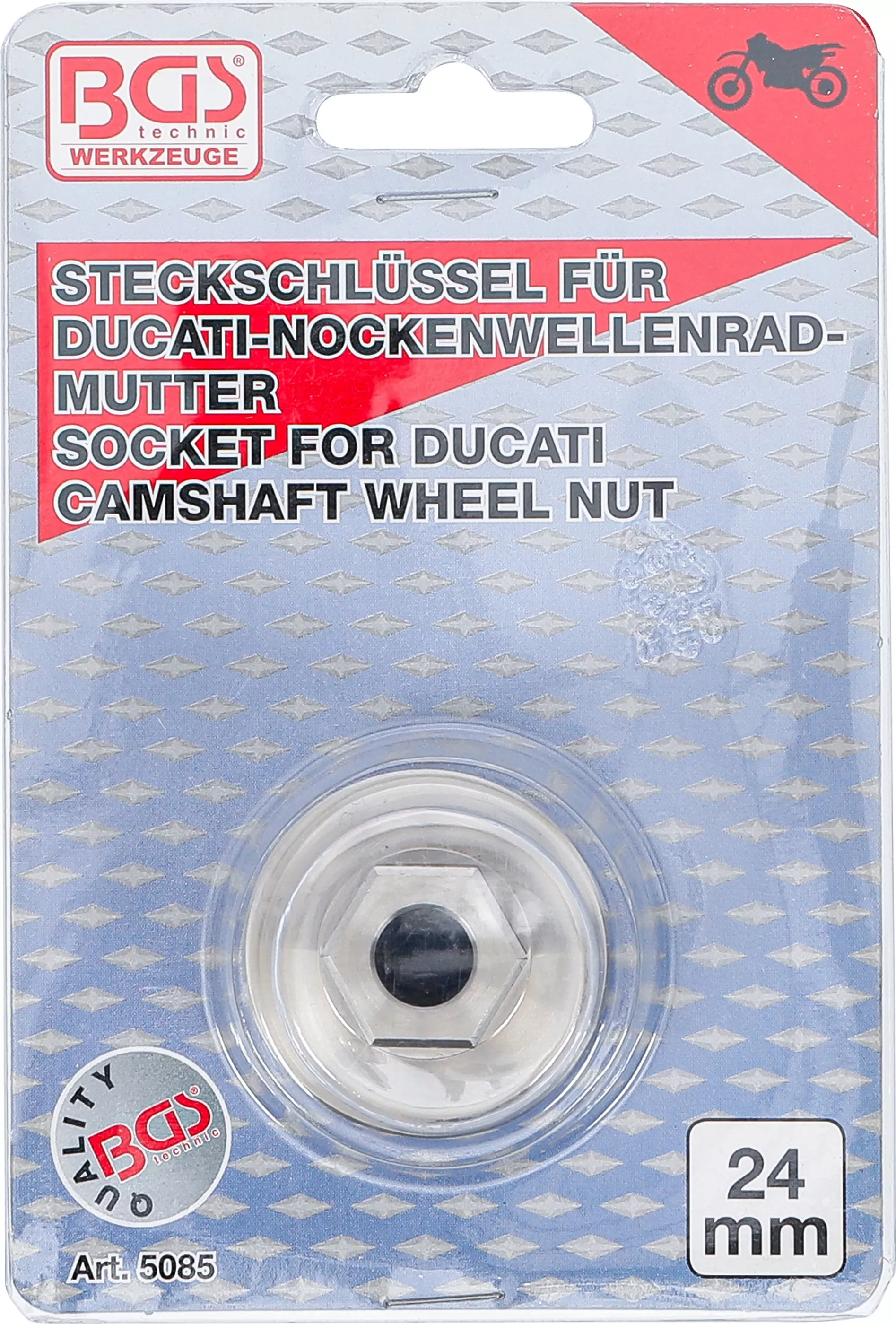 Cap cheie special | pentru piulitele rotii arborelui cu came Ducati | 24 mm [4]