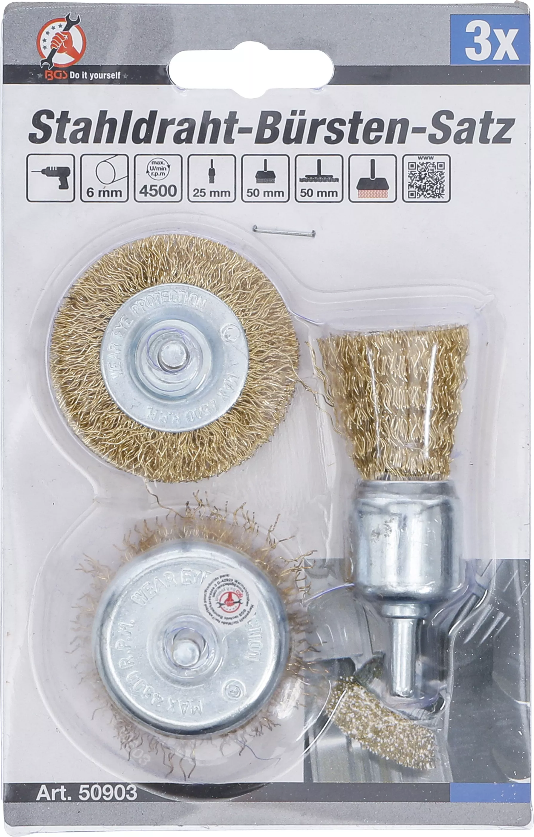 Set perii sarma de otel | o 25 - 50 mm | 3 piese [4]