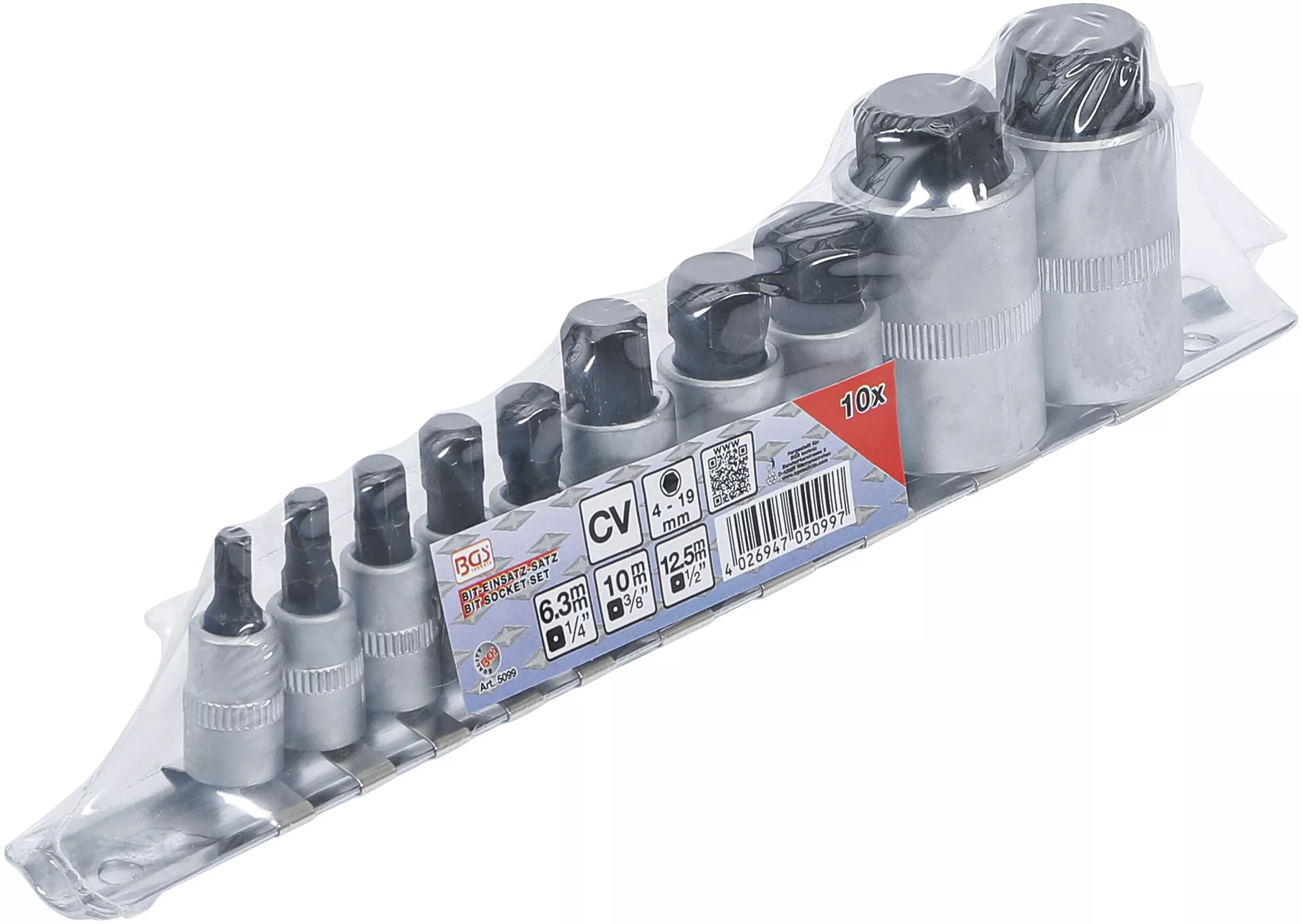 Set biti | extra scurt | hexagon interior 4 - 19 mm | 10 piese [4]