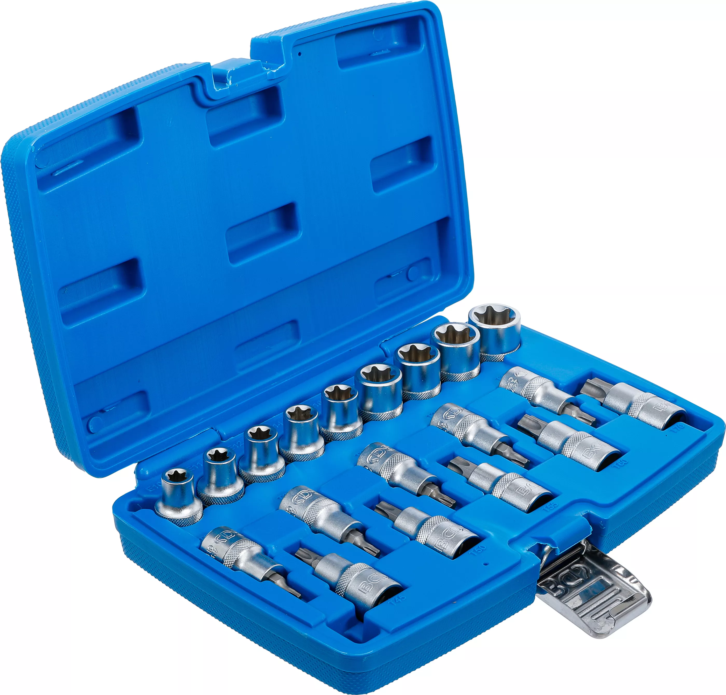 Set biti/chei tubulare | 12,5 mm (1/2") | Profil E / Profil T (pentru Torx) | 19 piese [2]