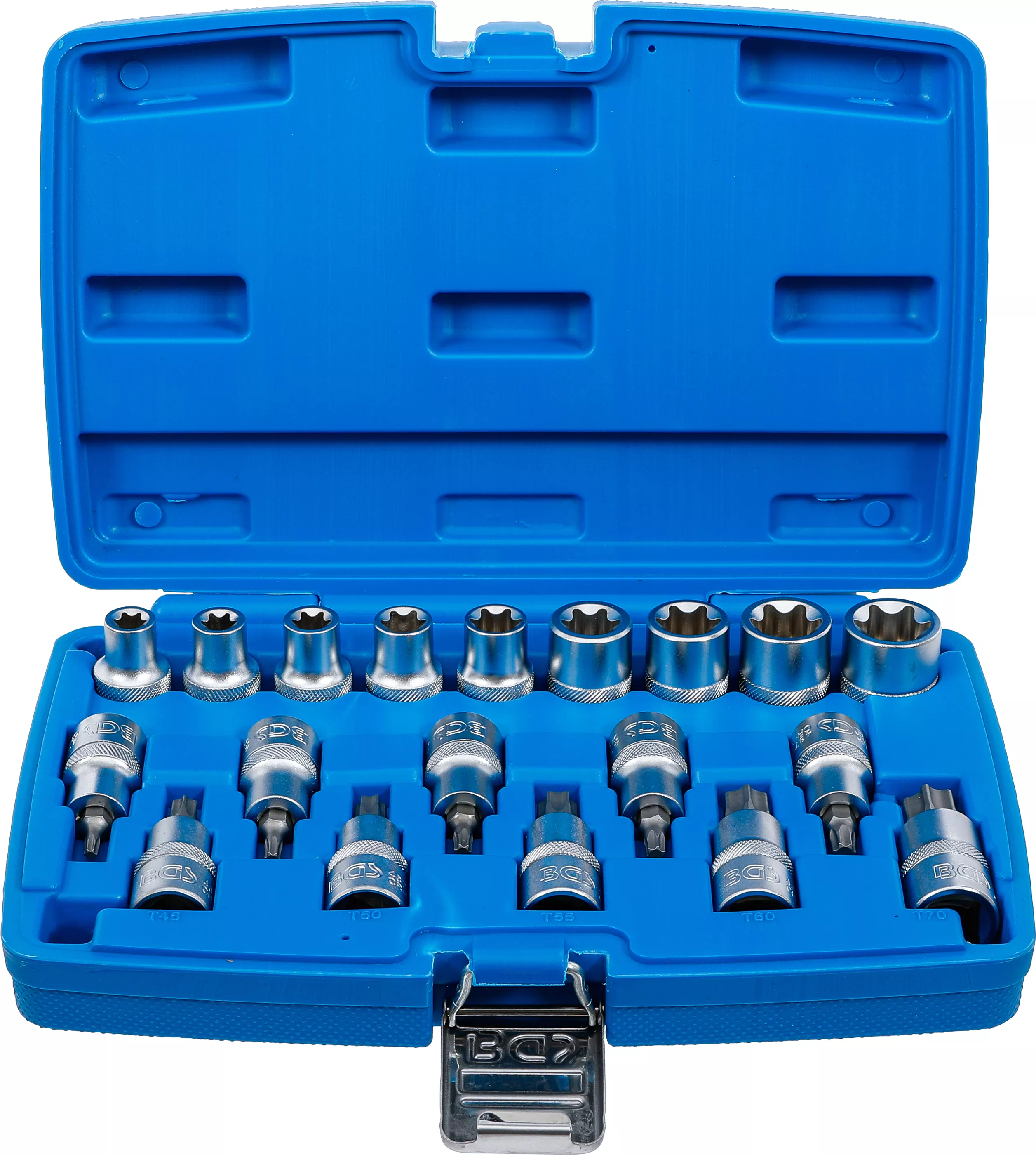 Bituri - Set biti/chei tubulare | 12,5 mm (1/2") | Profil E / Profil T (pentru Torx) | 19 piese