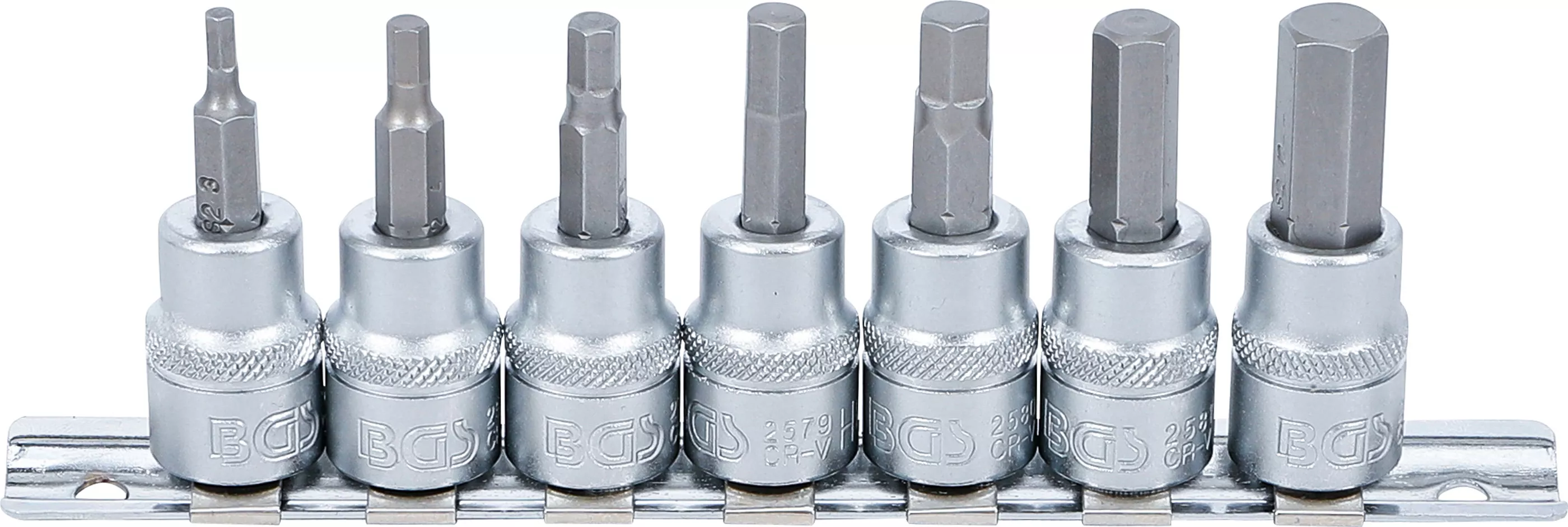 Bituri - Set biti | 10 mm (3/8") | hexagon interior 3 - 10 mm | 7 piese