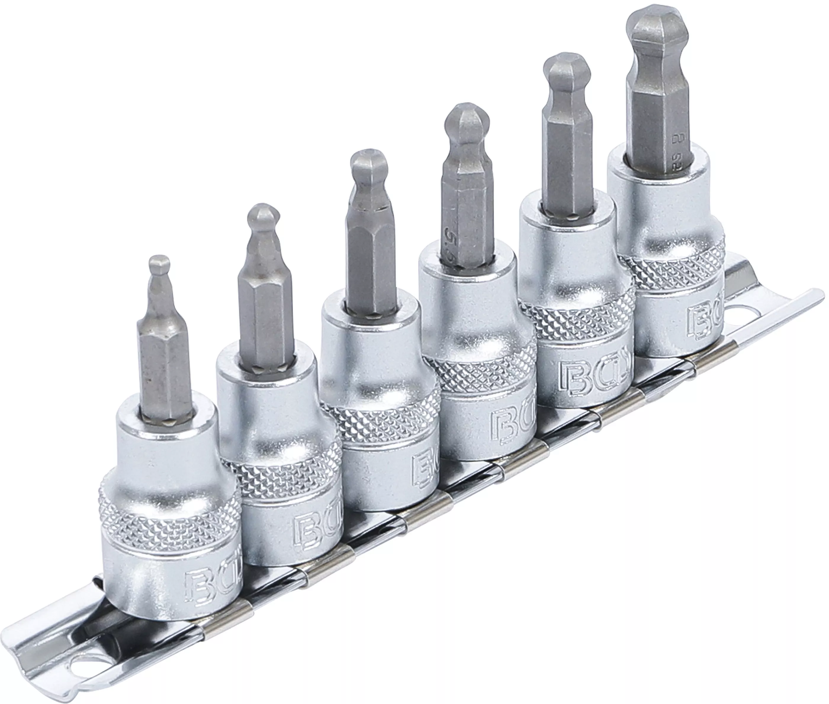 Set biti | 10 mm (3/8") | hexagon interior cu cap sferic 3 - 8 mm | 6 piese [2]