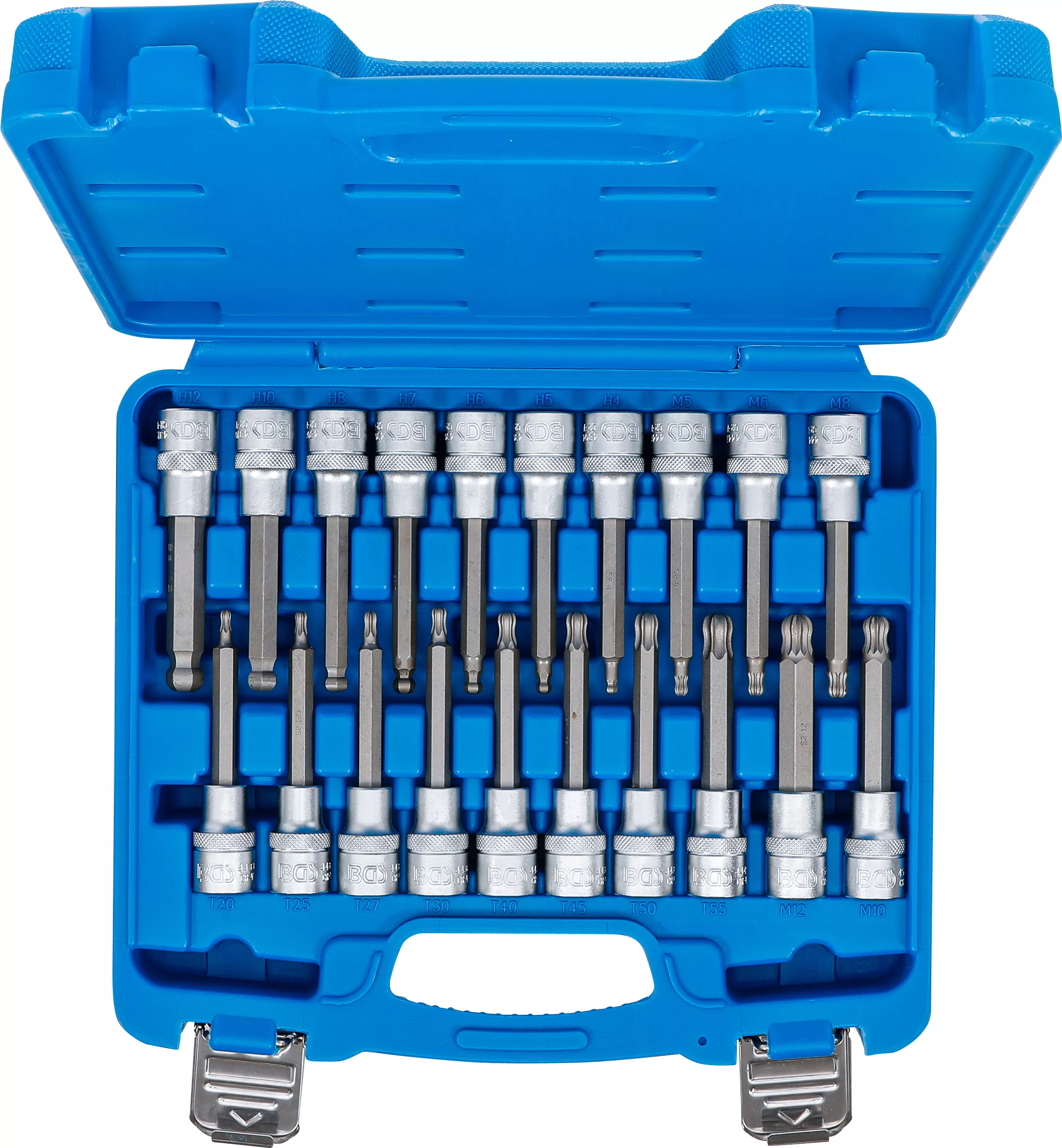 Set biti | 12,5 mm (1/2") | hexagon interior, Profil T (pentru Torx), Dantura interioara multipla (pentru XZN) cu cap sferic | 20 piese [4]