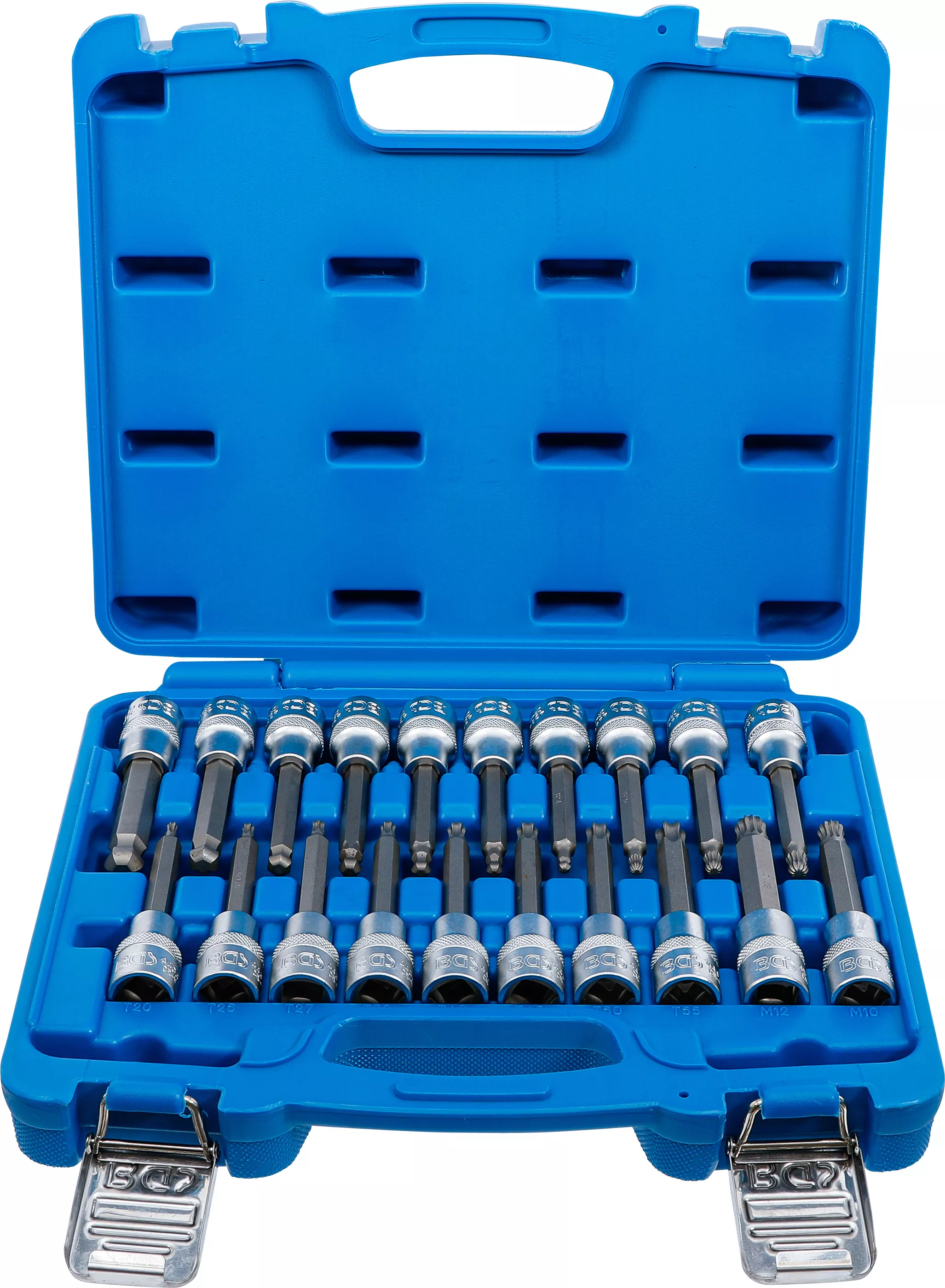Bituri - Set biti | 12,5 mm (1/2") | hexagon interior, Profil T (pentru Torx), Dantura interioara multipla (pentru XZN) cu cap sferic | 20 piese