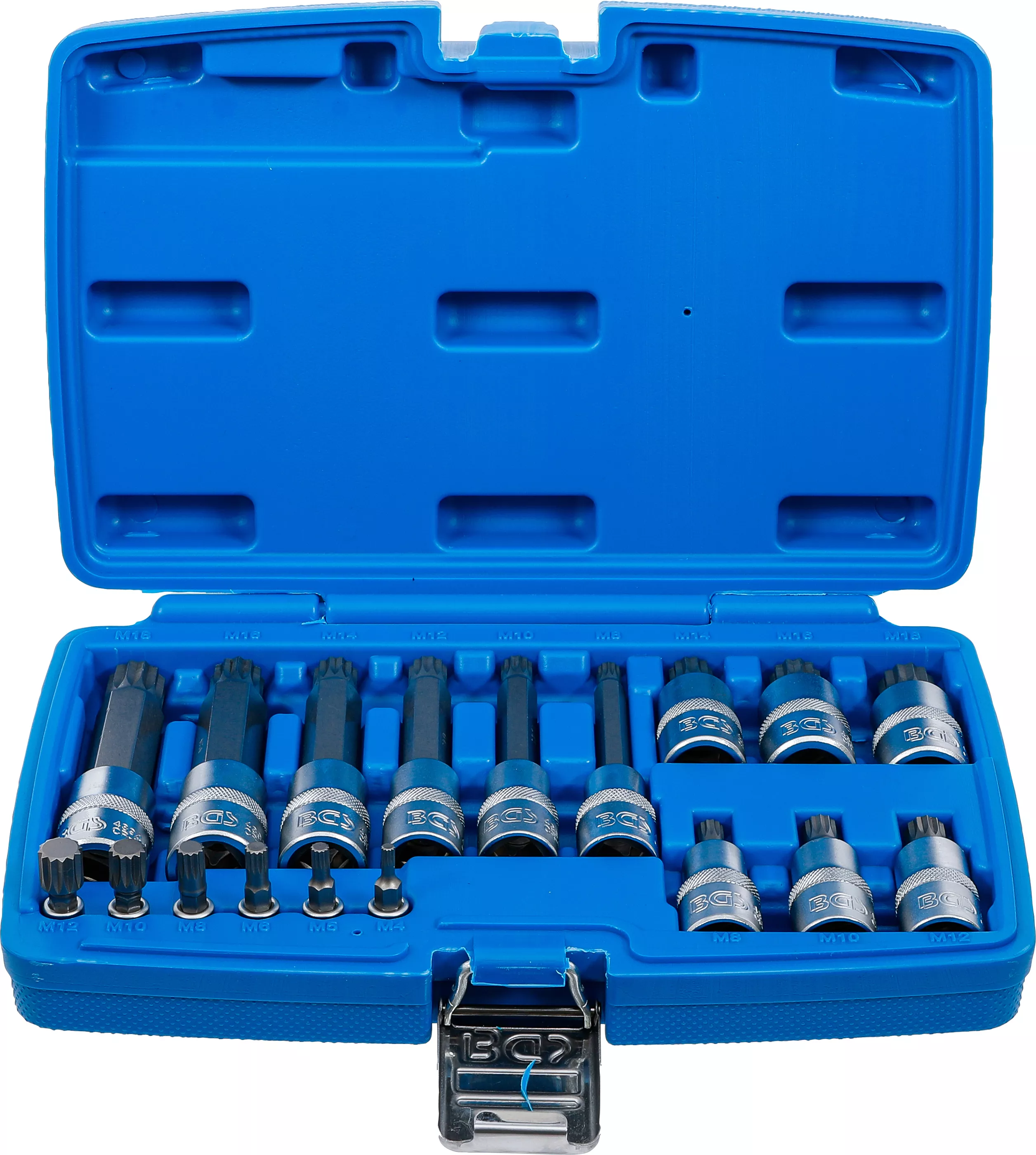 Scule - Set biti | 6,3 mm (1/4") / 12,5 mm (1/2") | Dantura interioara multipla (pentru XZN) | 18 piese