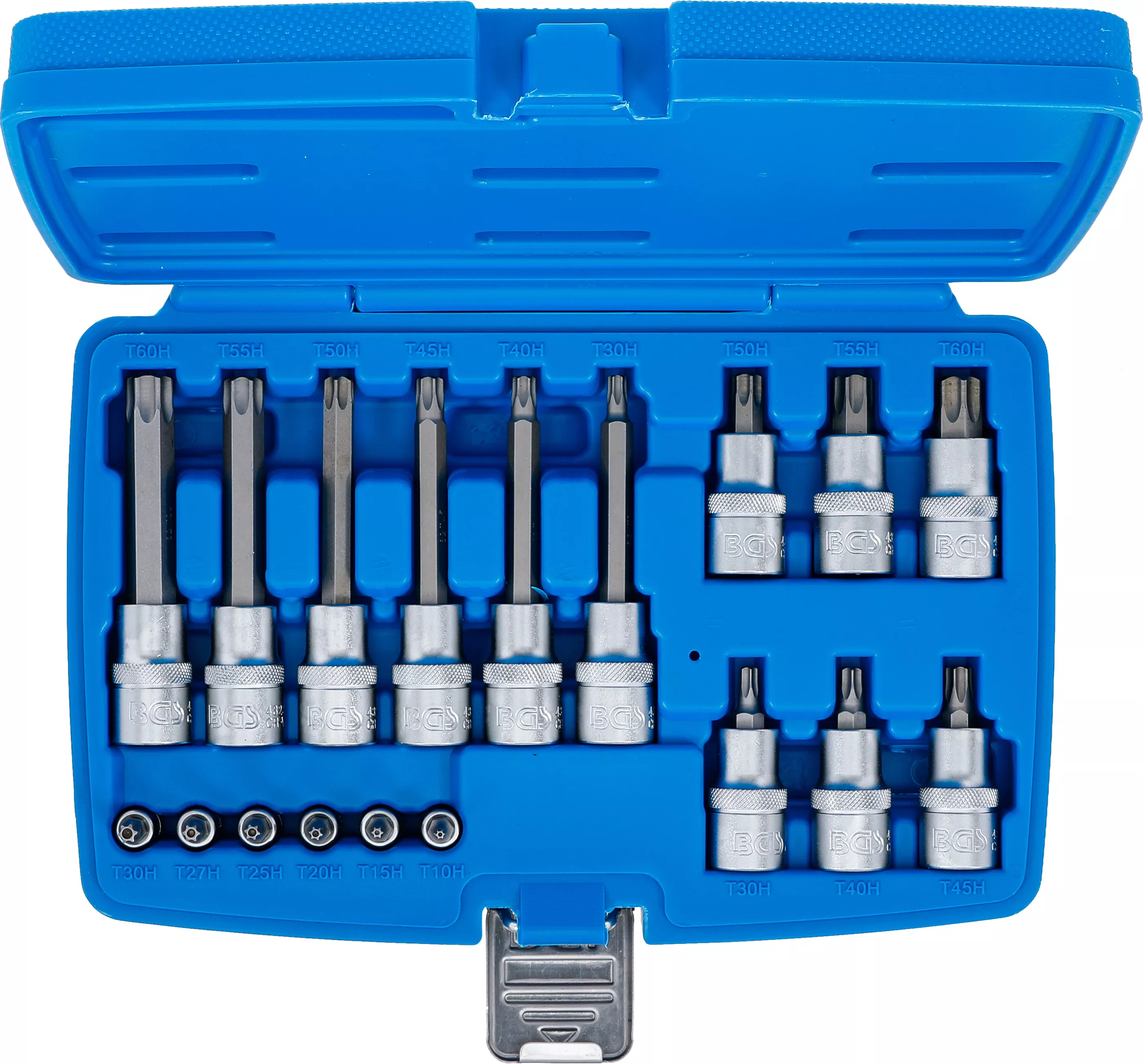 Set biti | 6,3 mm (1/4") / 12,5 mm (1/2") | Profil T (pentru Torx) cu gaura | 18 piese [4]