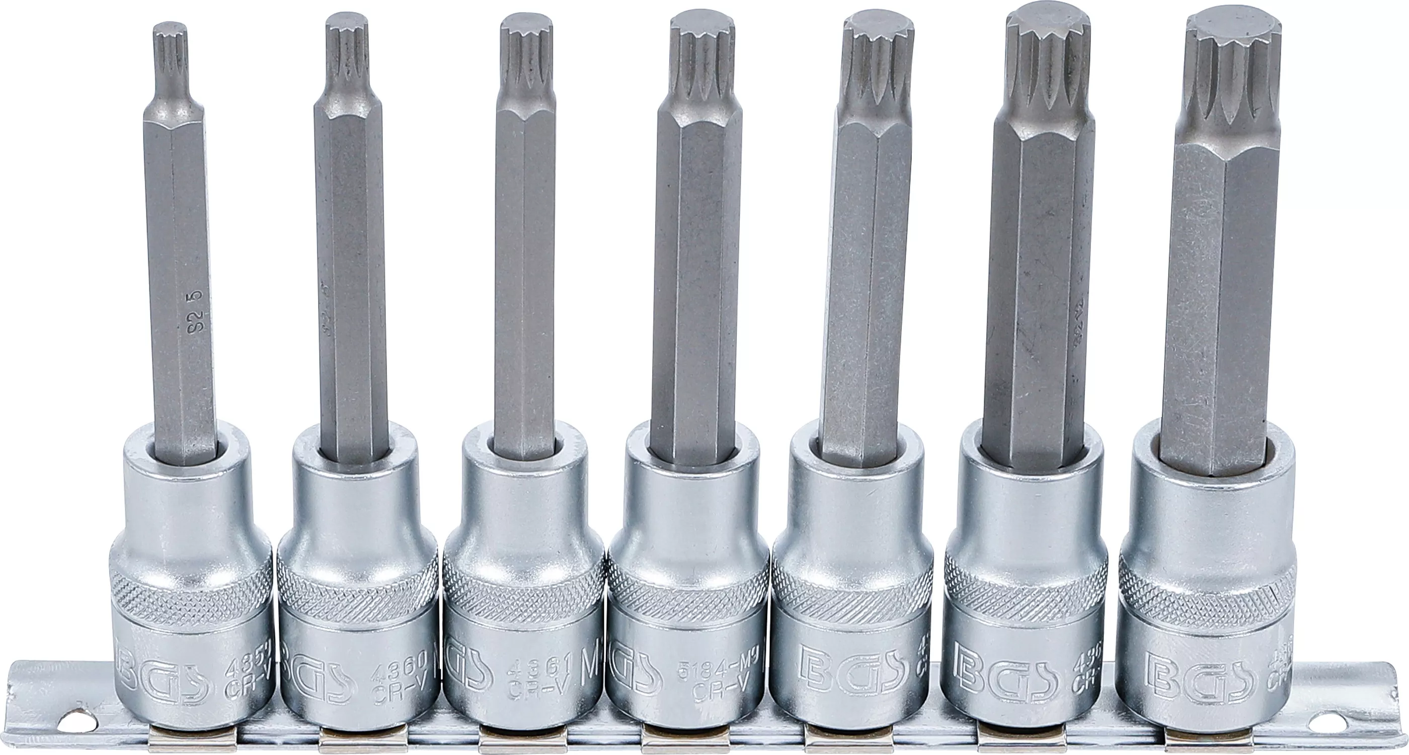Bituri - Set biti | 12,5 mm (1/2") | Dantura interioara multipla (pentru XZN) M5 - M14 | 7 piese