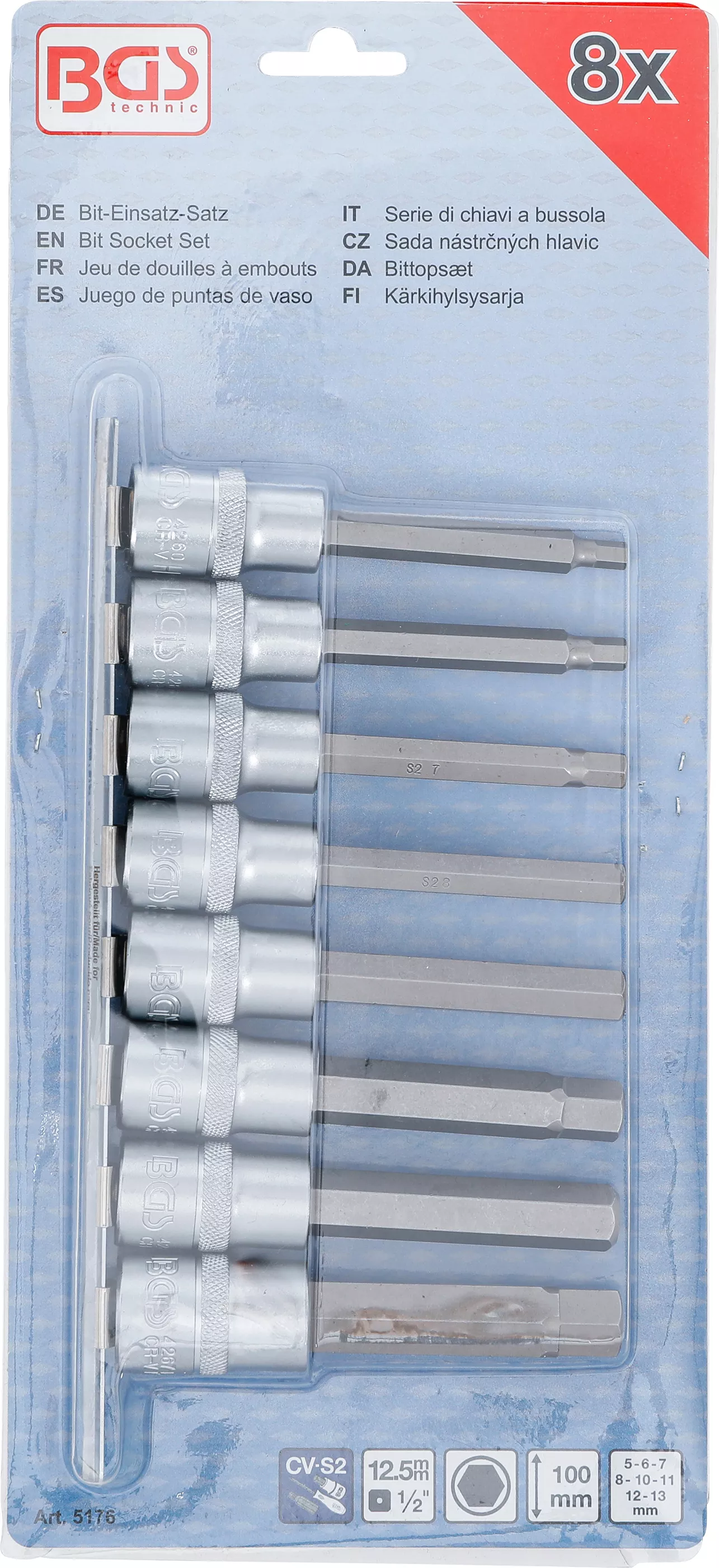 Set biti | 12,5 mm (1/2") | hexagon interior 5 - 13 mm | 8 piese [3]