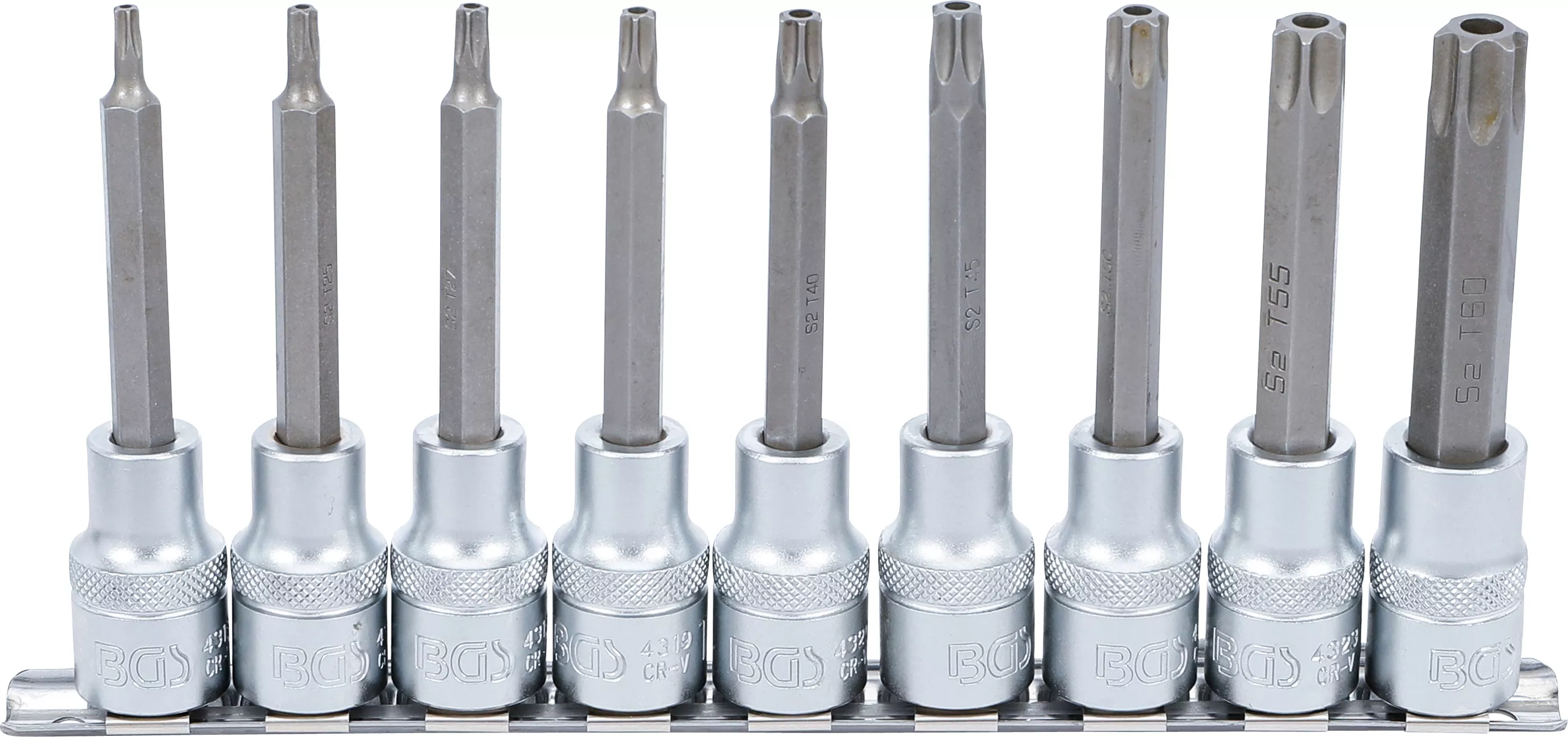 Bituri - Set biti | 12,5 mm (1/2") | Profil T (pentru Torx) cu gaura | 9 piese