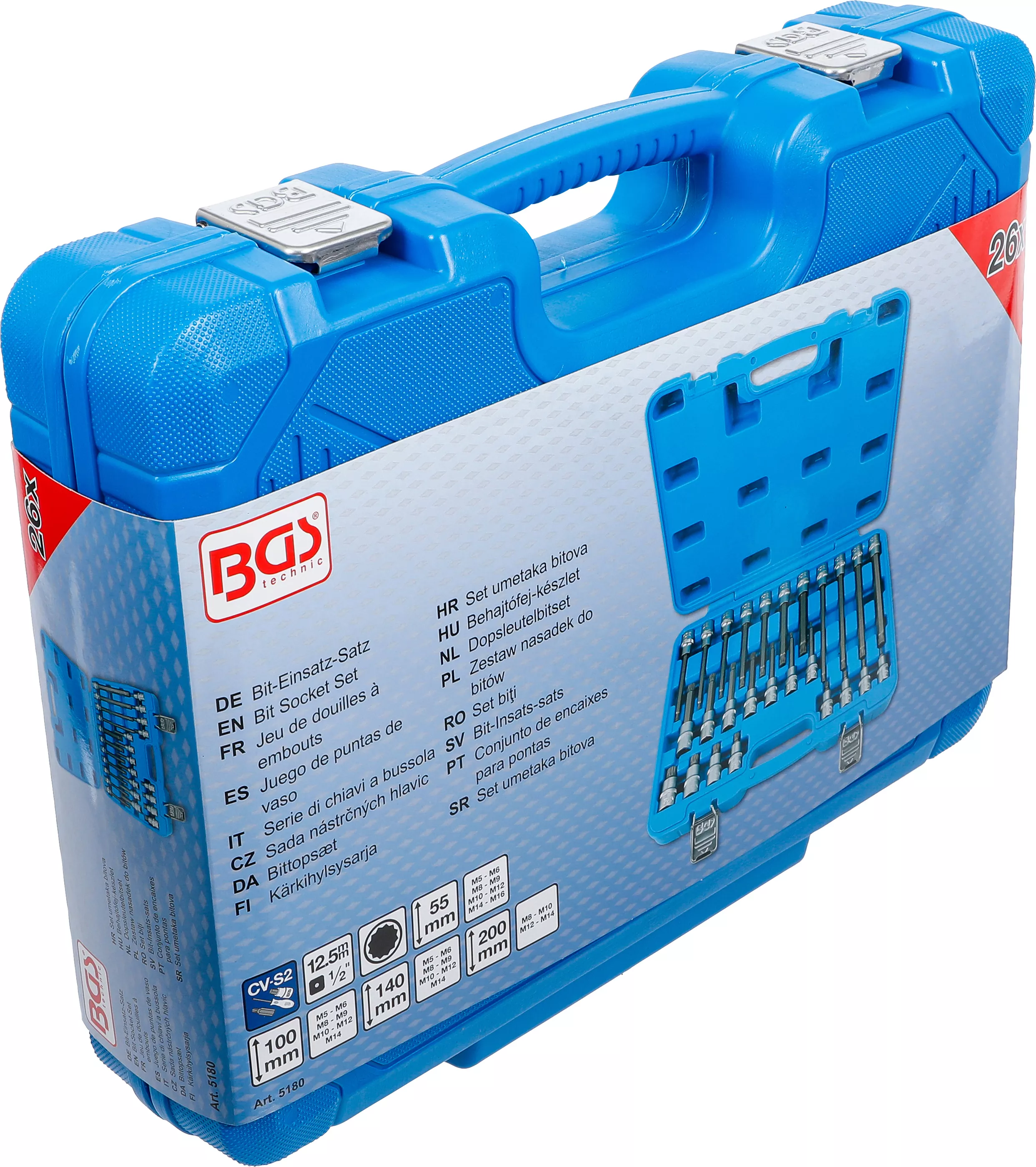 Set biti | 12,5 mm (1/2") | Dantura interioara multipla (pentru XZN) | 26 piese [6]