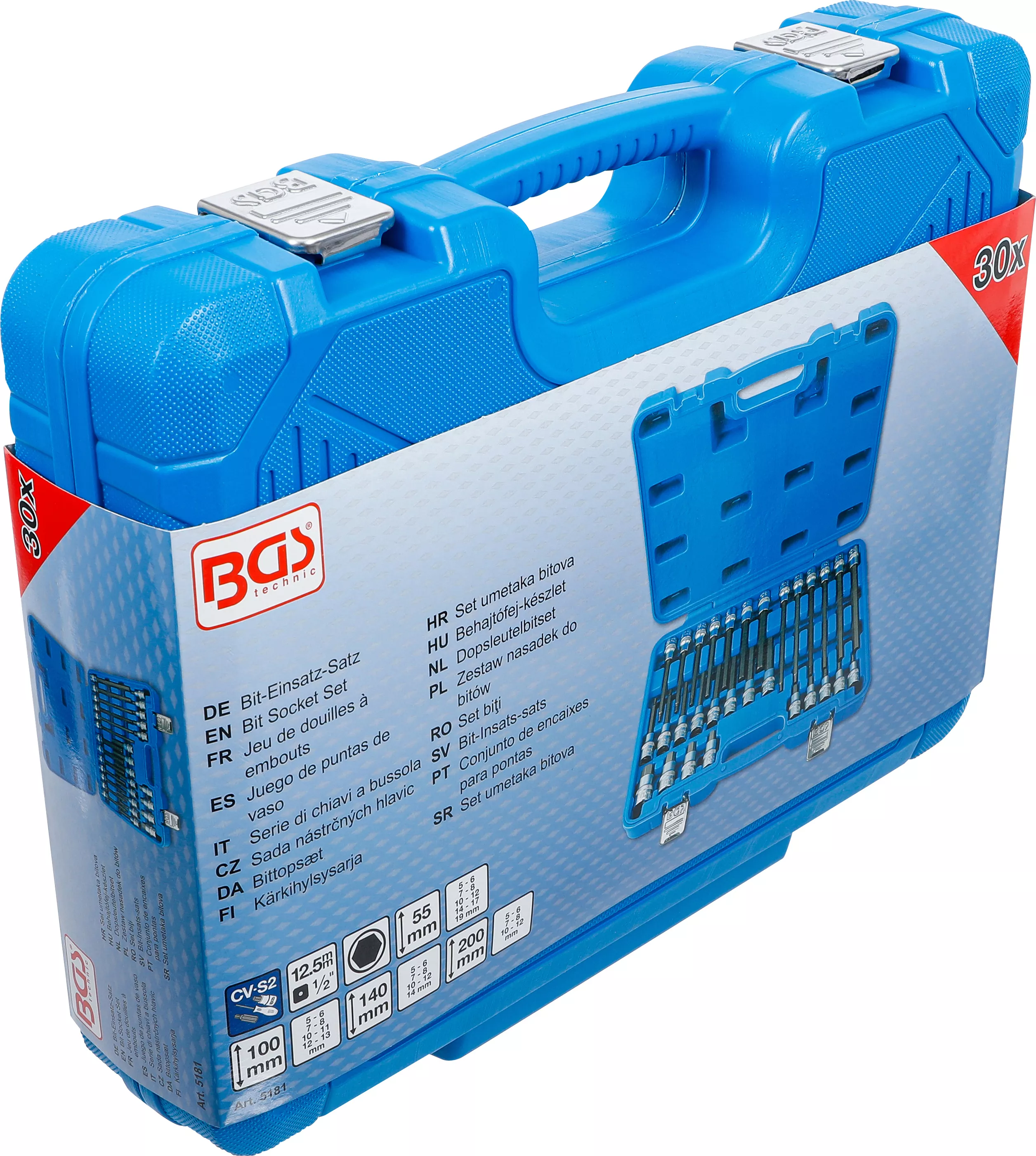 Set biti | 12,5 mm (1/2") | hexagon interior | 30 piese [6]