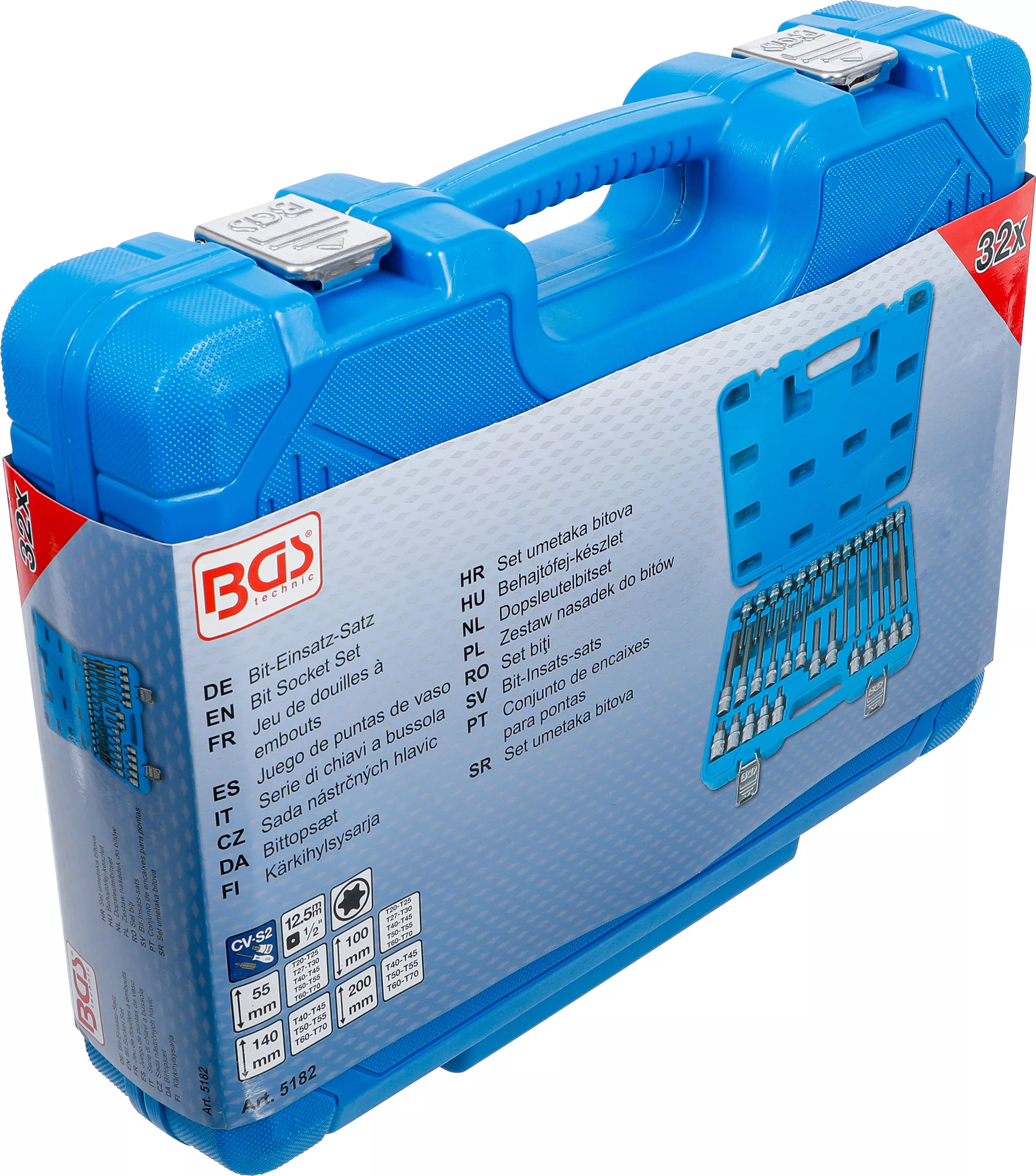Set biti | 12,5 mm (1/2") | Profil T (pentru Torx) | 32 piese [6]