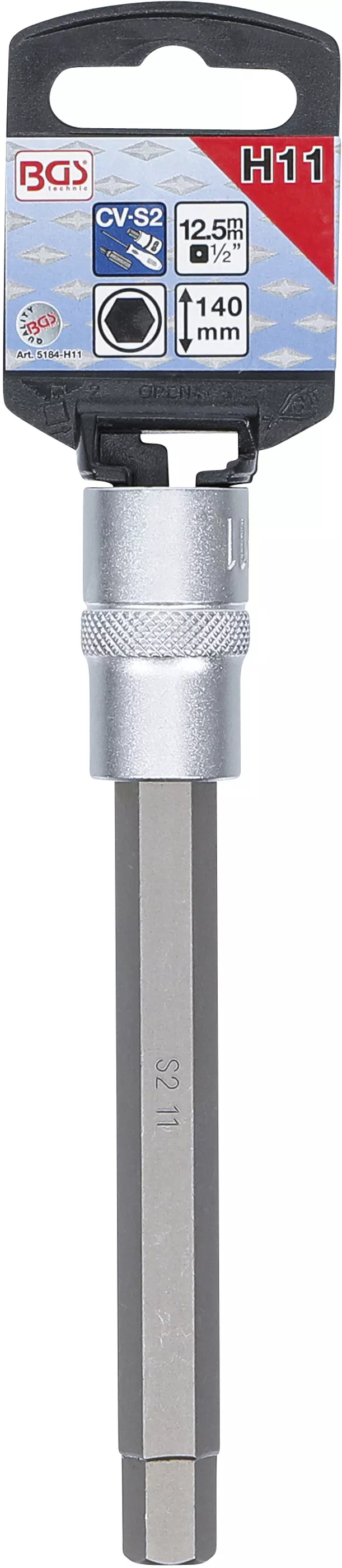 Bit | Lungime 140 mm | 12,5 mm (1/2") | hexagon interior 11 mm [2]
