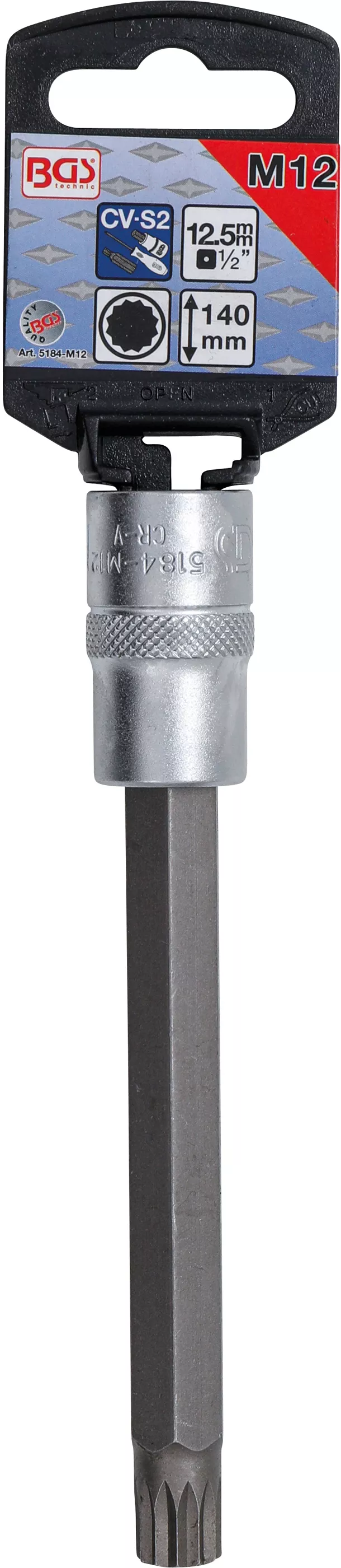 Bit | Lungime 140 mm | 12,5 mm (1/2") | Dantura interioara multipla (pentru XZN) M12 [2]