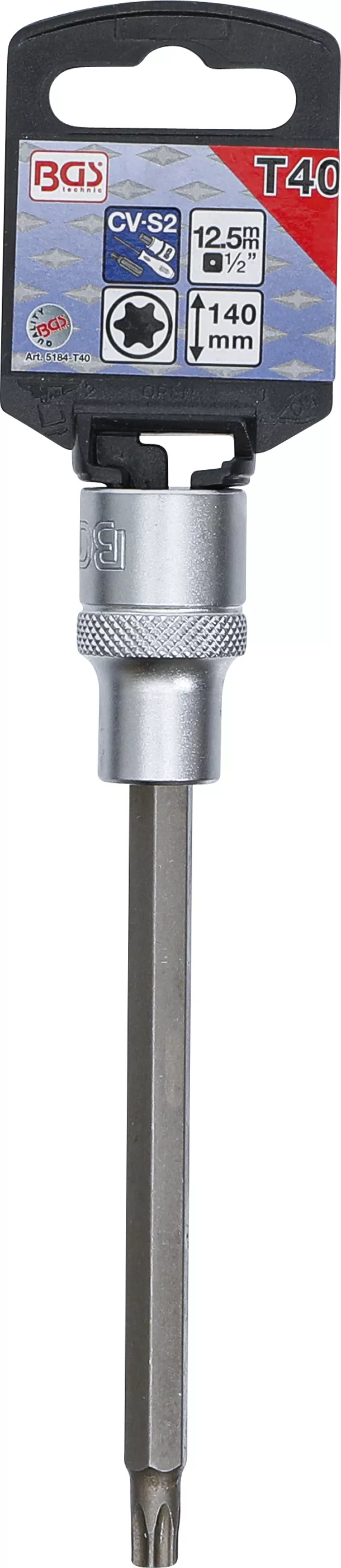 Bit | Lungime 140 mm | 12,5 mm (1/2") | Profil T (pentru Torx) T40 [2]