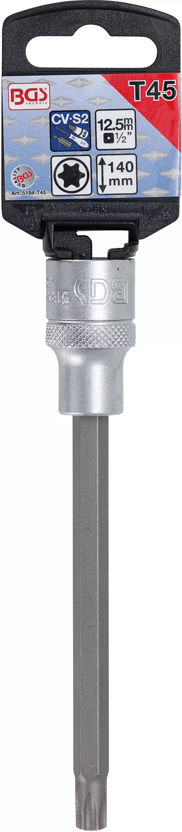 Bit | Lungime 140 mm | 12,5 mm (1/2") | Profil T (pentru Torx) T45 [2]