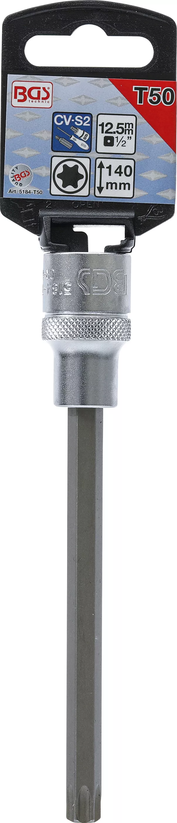 Bit | Lungime 140 mm | 12,5 mm (1/2") | Profil T (pentru Torx) T50 [2]
