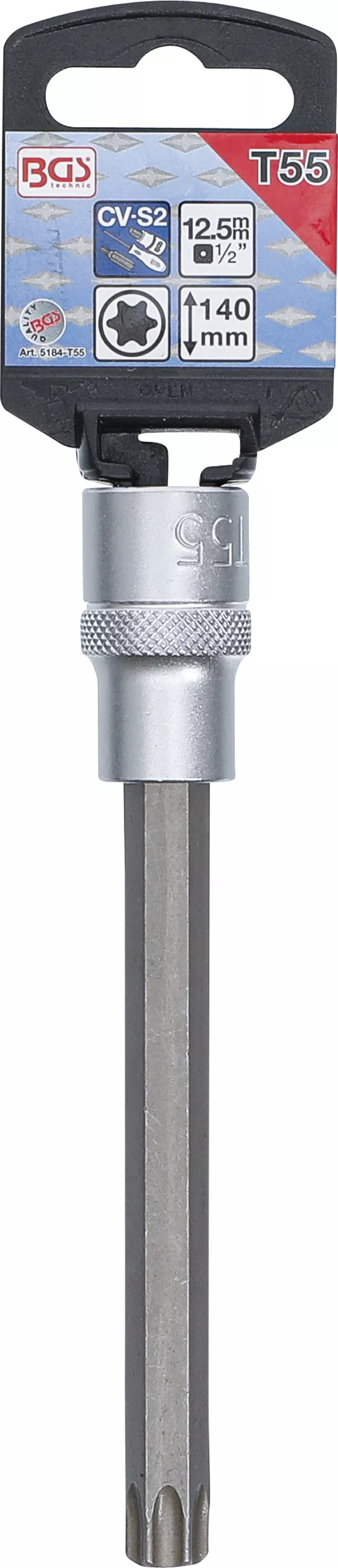 Bit | Lungime 140 mm | 12,5 mm (1/2") | Profil T (pentru Torx) T55 [2]