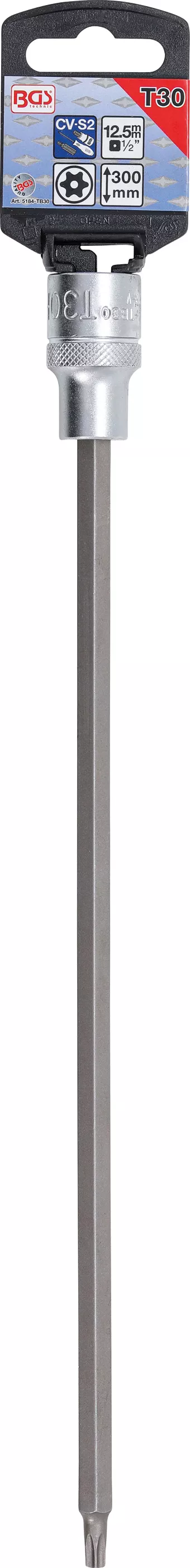 Bit | Lungime 300 mm | 12,5 mm (1/2") | Profil T (pentru Torx) cu gaura T30 [2]