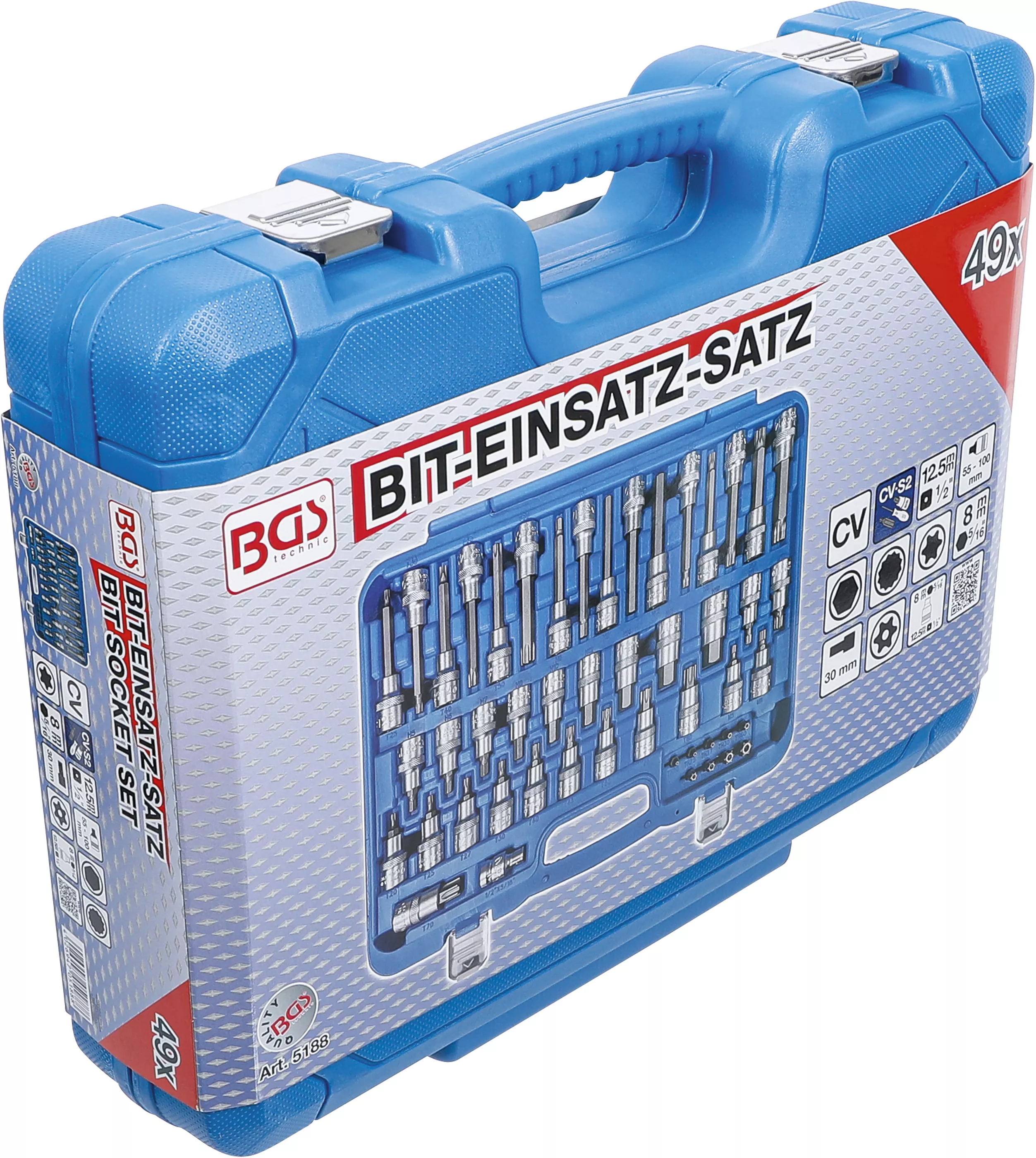 Set biti | 12,5 mm (1/2"), 8 mm (5/16") | 49 piese [6]