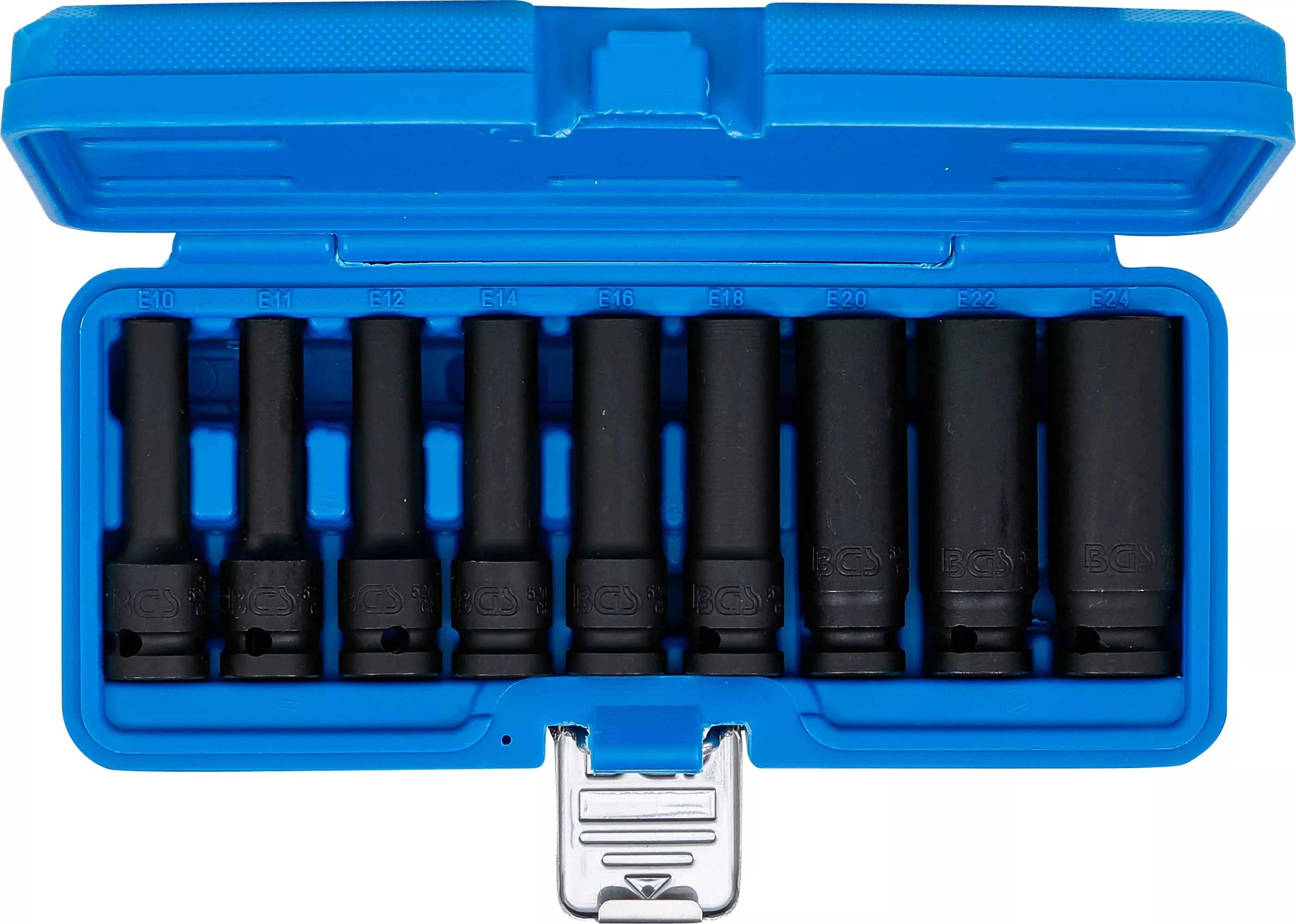 Set chei tubulare de impact Profil E, lungi | 12,5 mm (1/2") | E10 - E24 | 9 piese [4]