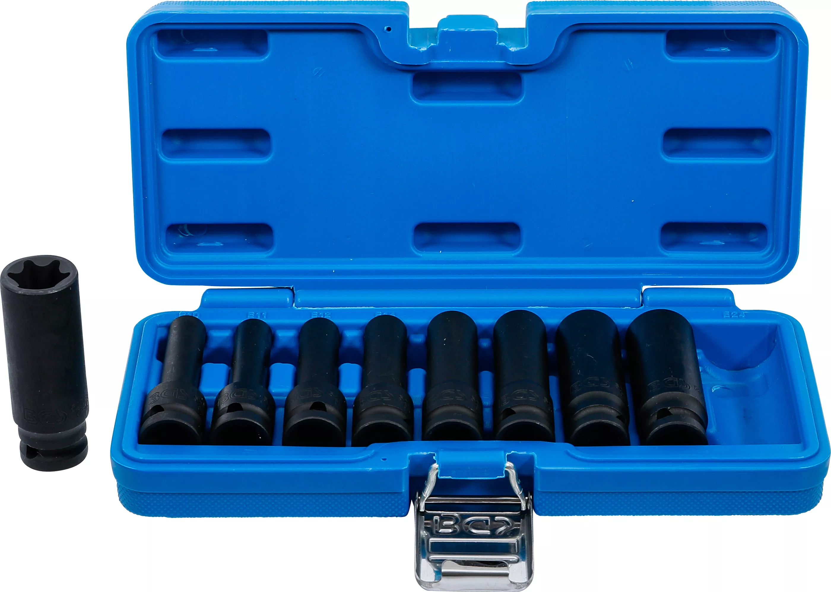 Set chei tubulare de impact Profil E, lungi | 12,5 mm (1/2") | E10 - E24 | 9 piese [1]