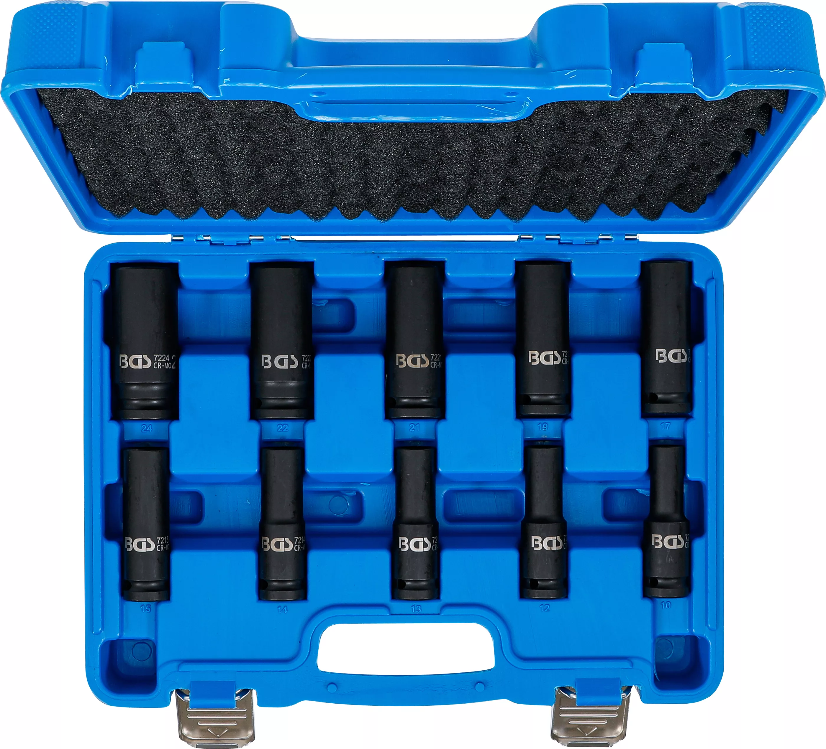 Set chei tubulare de impact cu protectie 6 colturi, adanc | 12,5 mm (1/2") | 10 - 24 mm | 10 piese [4]