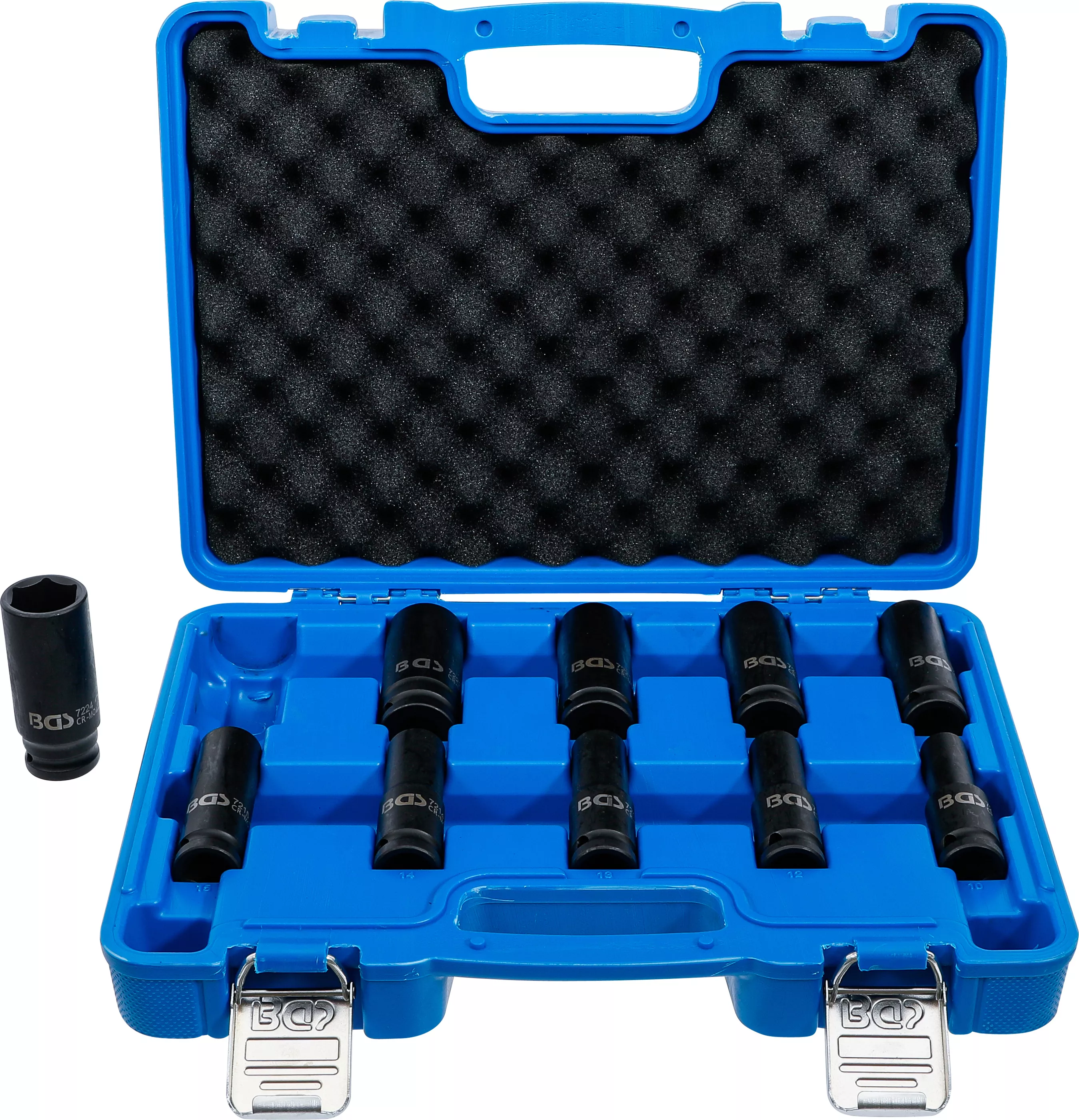Set chei tubulare de impact cu protectie 6 colturi, adanc | 12,5 mm (1/2") | 10 - 24 mm | 10 piese [1]
