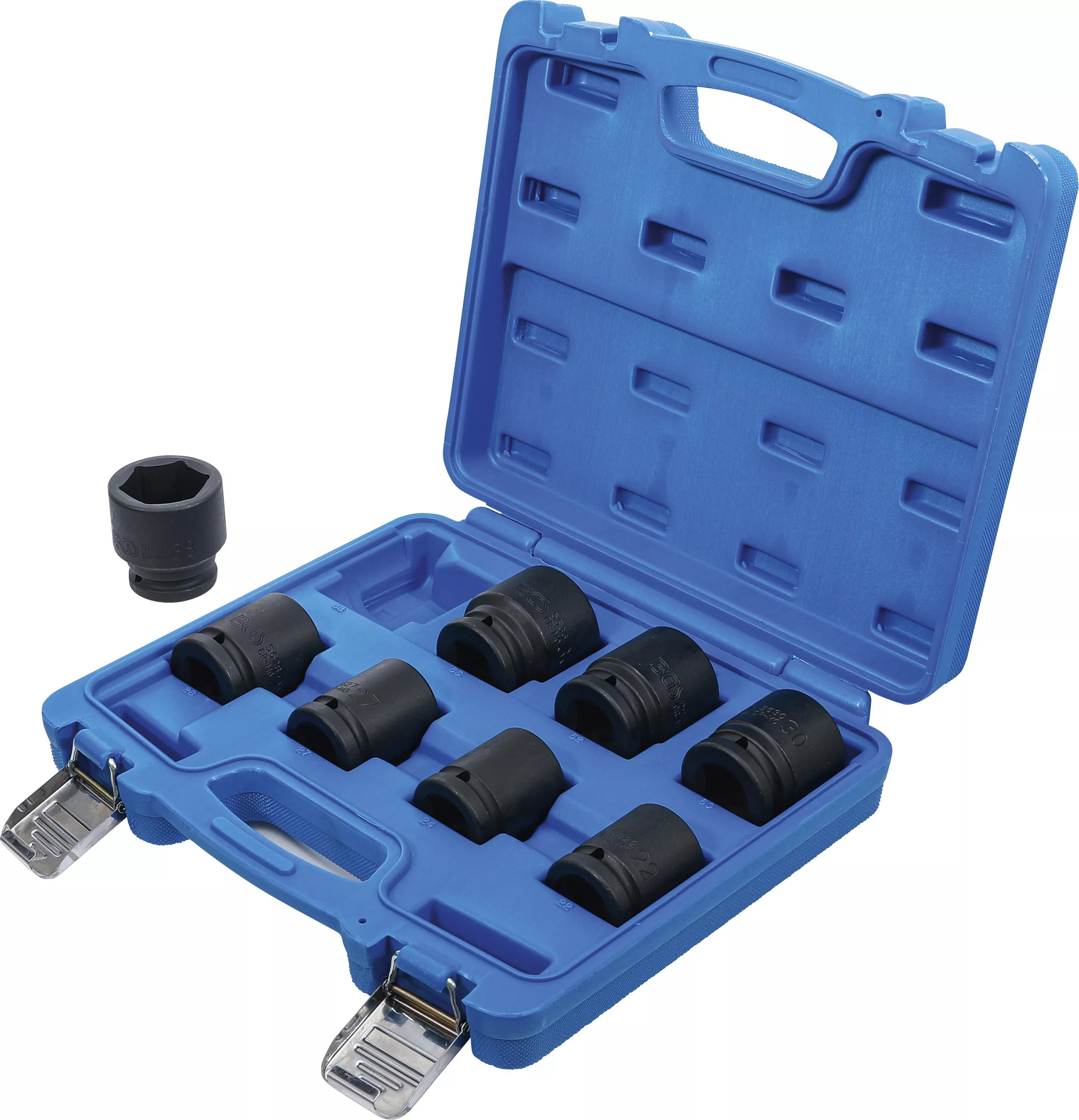 Set chei tubulare de impact | 20 mm (3/4") | 22 - 38 mm | 8 piese [3]