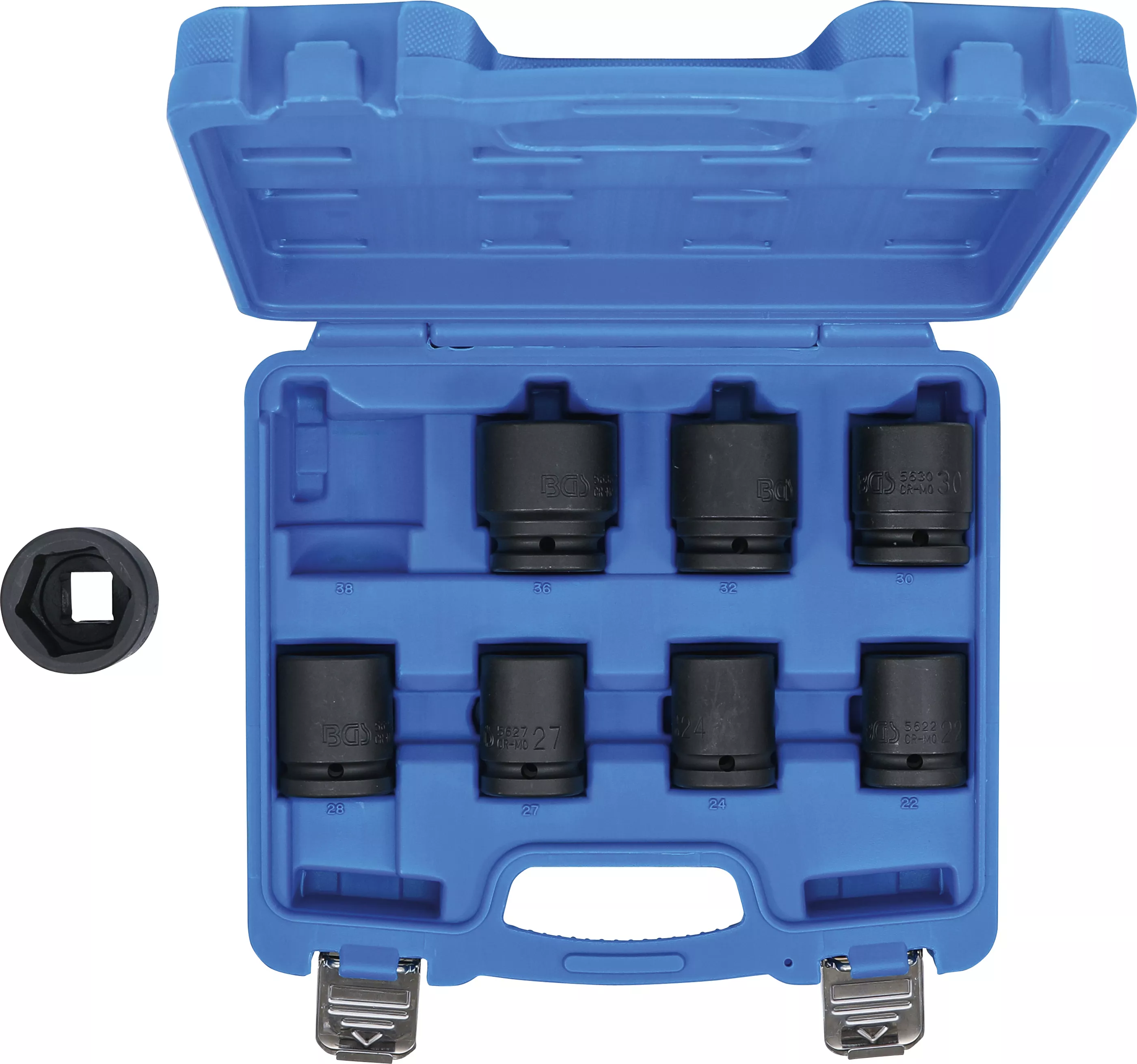 Set chei tubulare de impact | 20 mm (3/4") | 22 - 38 mm | 8 piese [4]