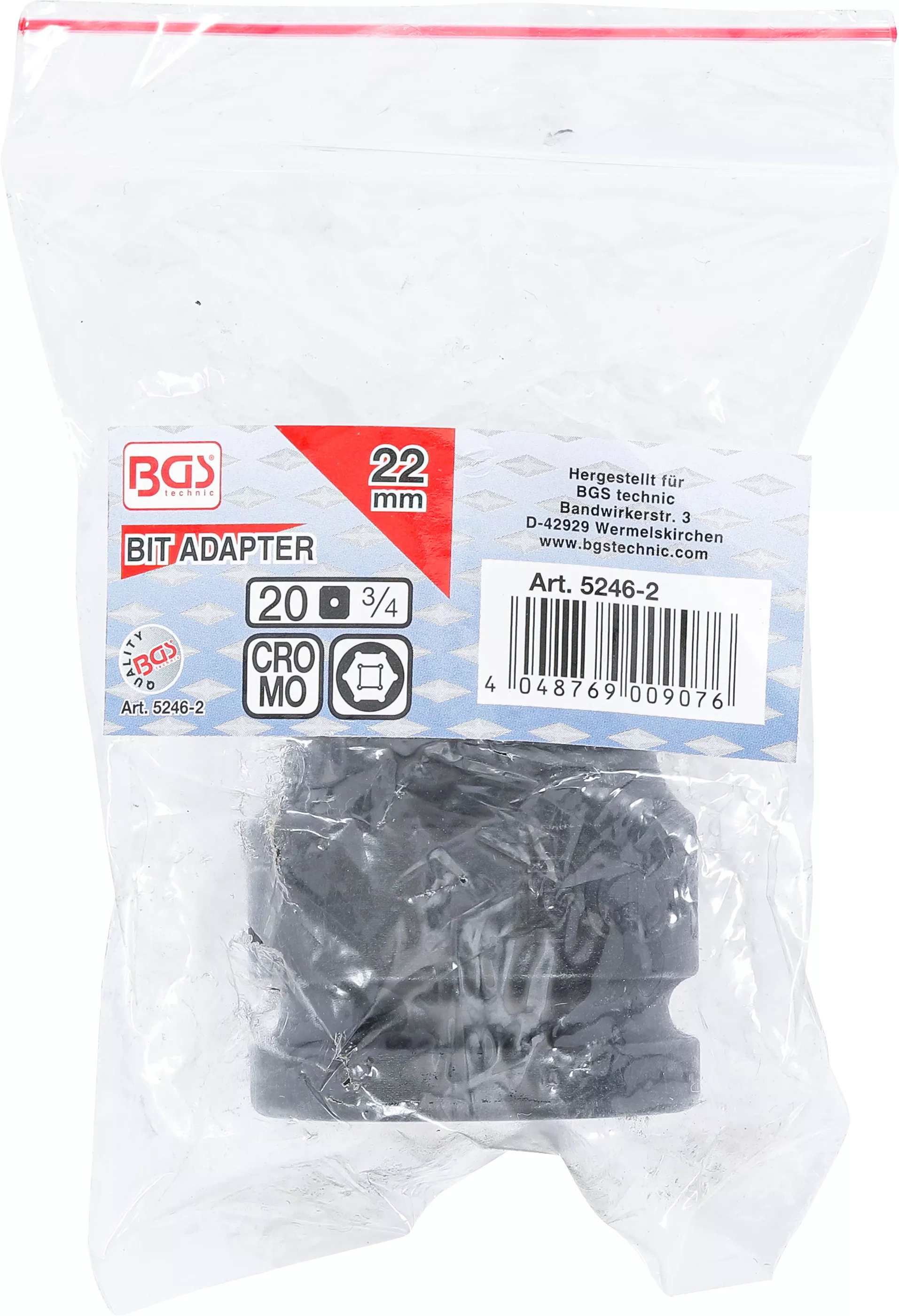 Adaptor biti | pentru BGS 5246 | Patrat interior 20 mm (3/4") - hexagon interior 22 mm [3]