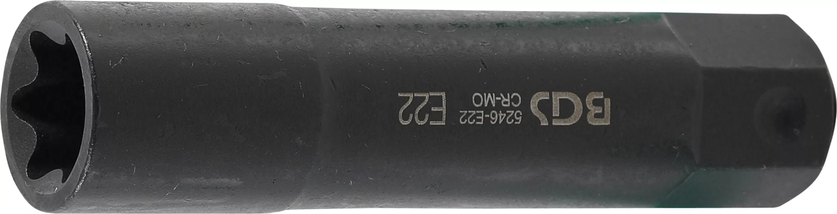 Cheie tubulara Profil E, extra lunga | Antrenare 6 colturi exterior 22 mm | E22 [1]