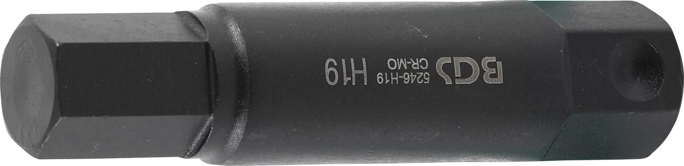 Scule - Bit | Lungime 100 mm | Antrenare 6 colturi exterior 22 mm | hexagon interior 19 mm