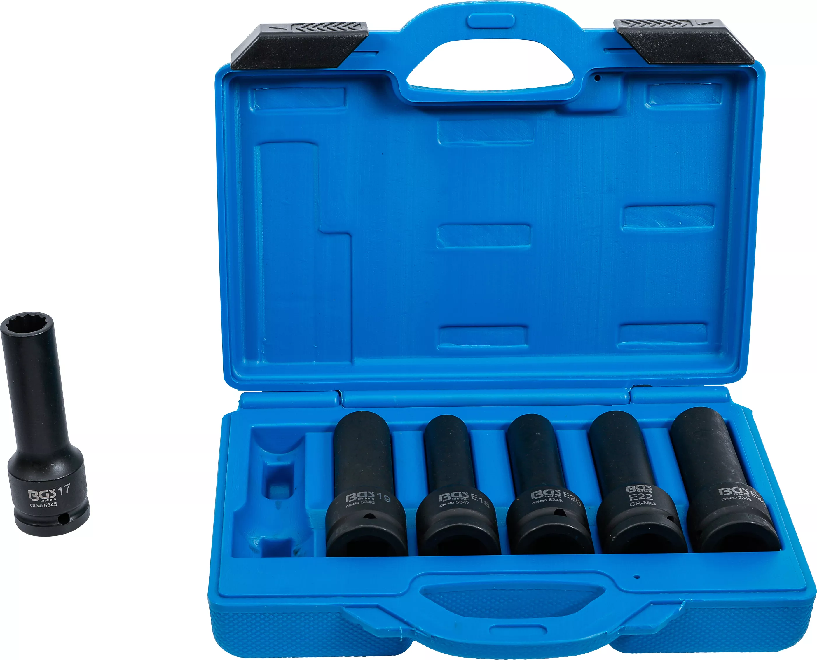 Set chei tubulare de impact Profil E, 12 colturi | 20 mm (3/4") | 6 piese [1]