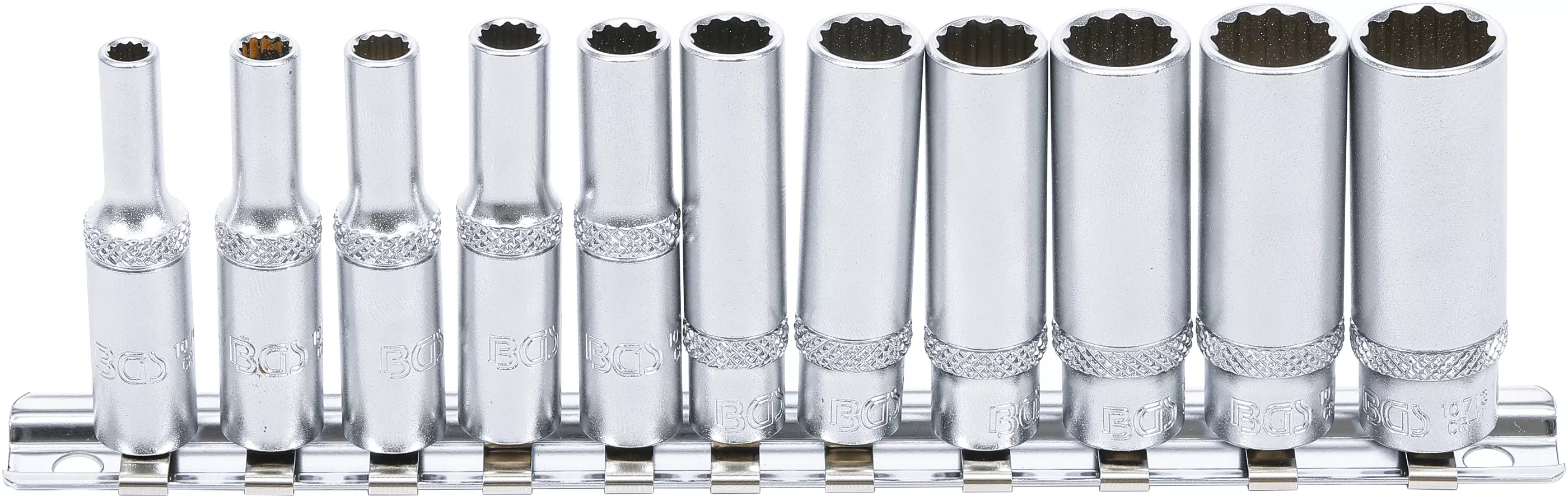 Set chei tubulare 12 colturi, adanci | 6,3 mm (1/4") | 4 - 13 mm | 11 piese [1]
